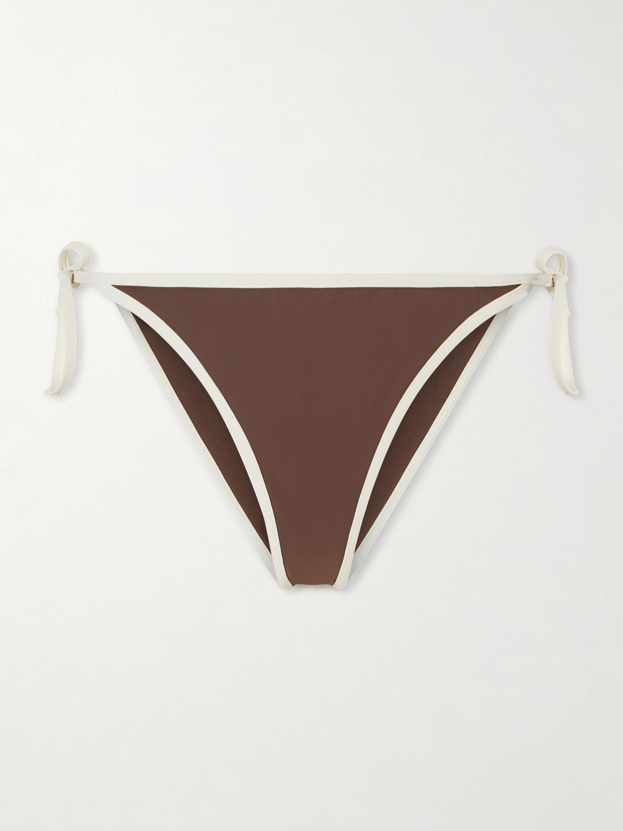 Brunello Cucinelli Knotted Bikini Briefs In Brown