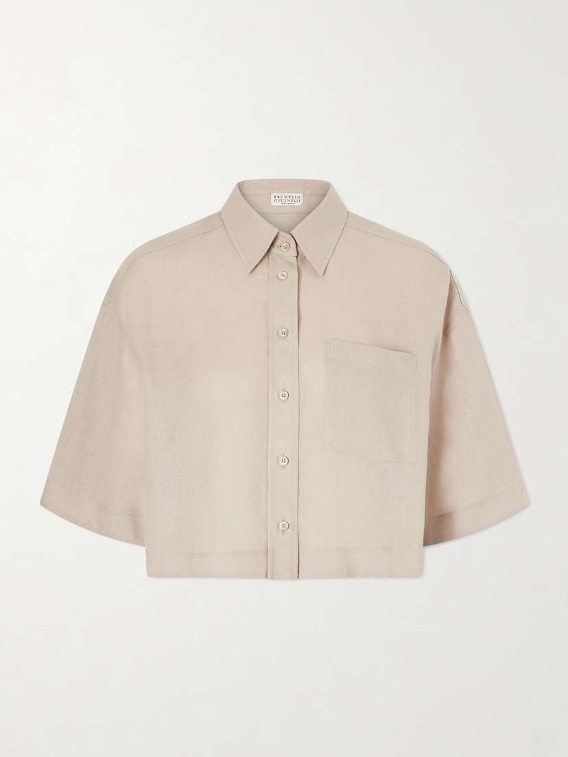 Brunello Cucinelli Cropped Cotton Shirt | Thumbnail 6 Brunello Cucinelli Cropped Cotton Shirt | Thumbnail 6