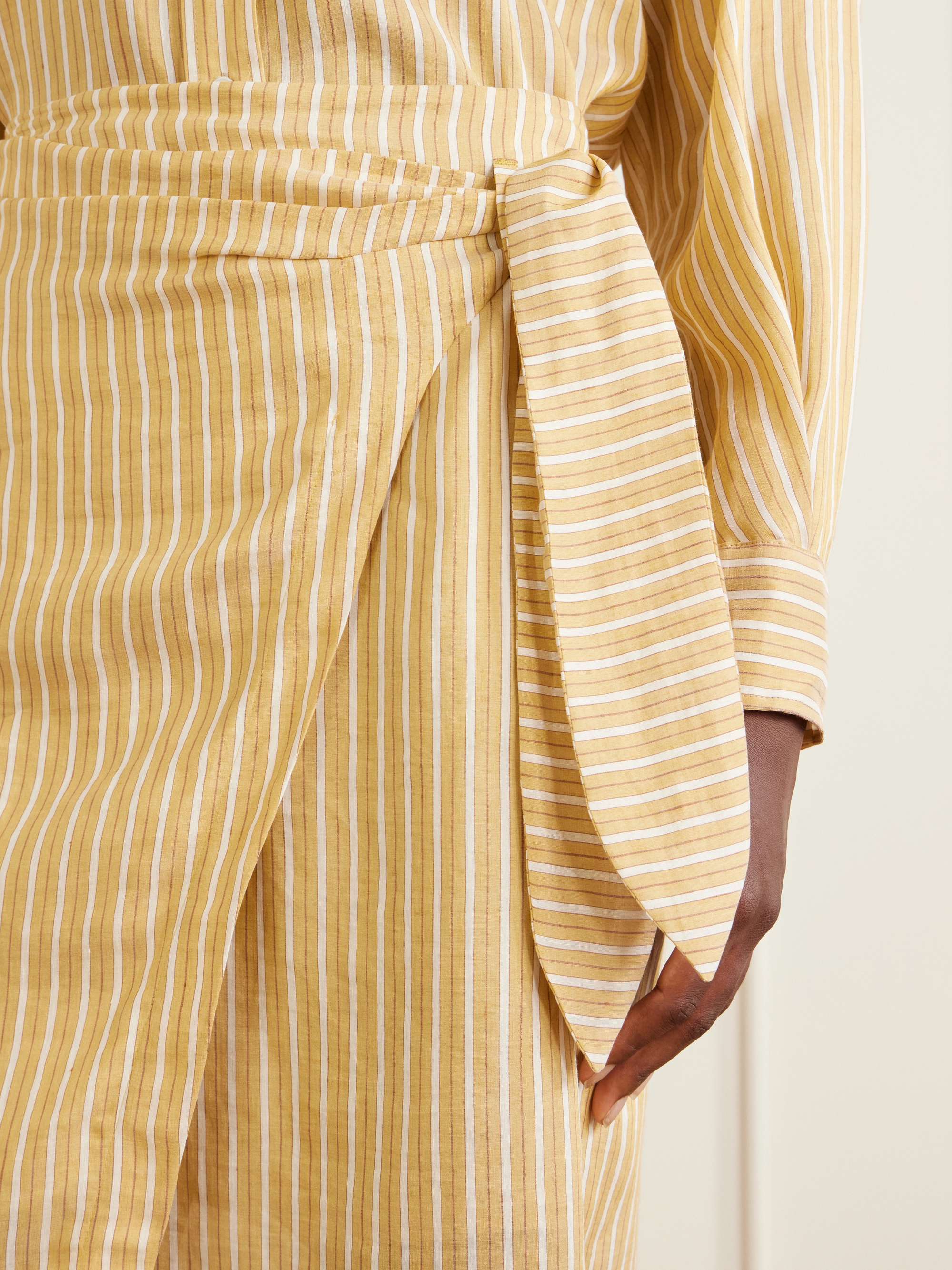 BRUNELLO CUCINELLI Linen and silk-blend midi skirt | NET-A-PORTER