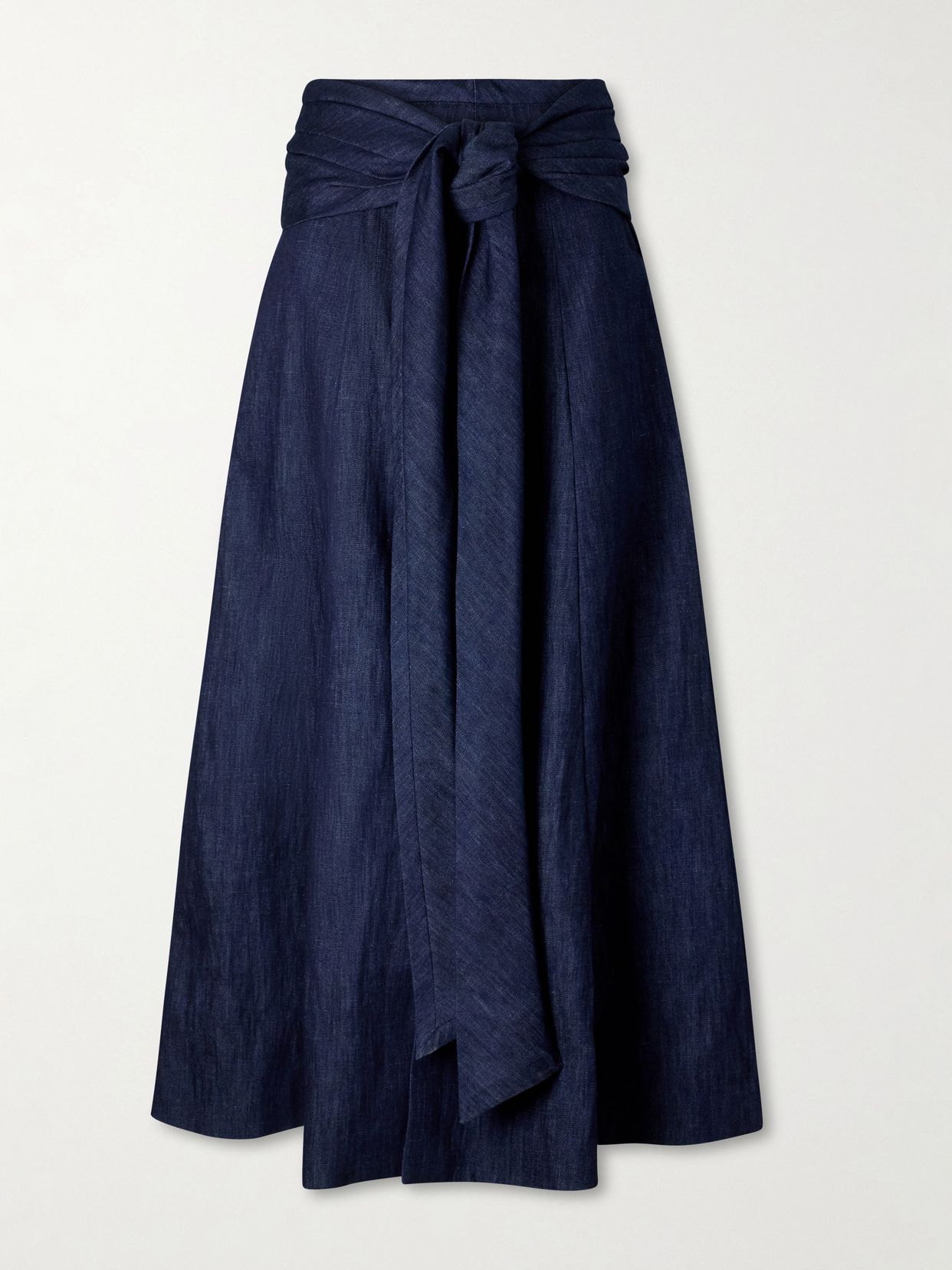 Zivan cotton and linen-blend maxi skirt