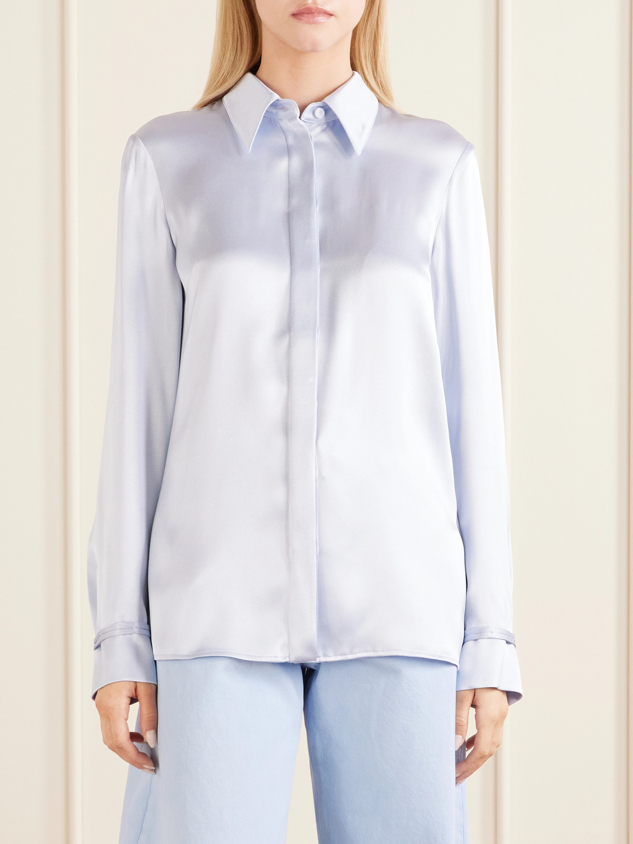 Cruz Silk-Satin Shirt
