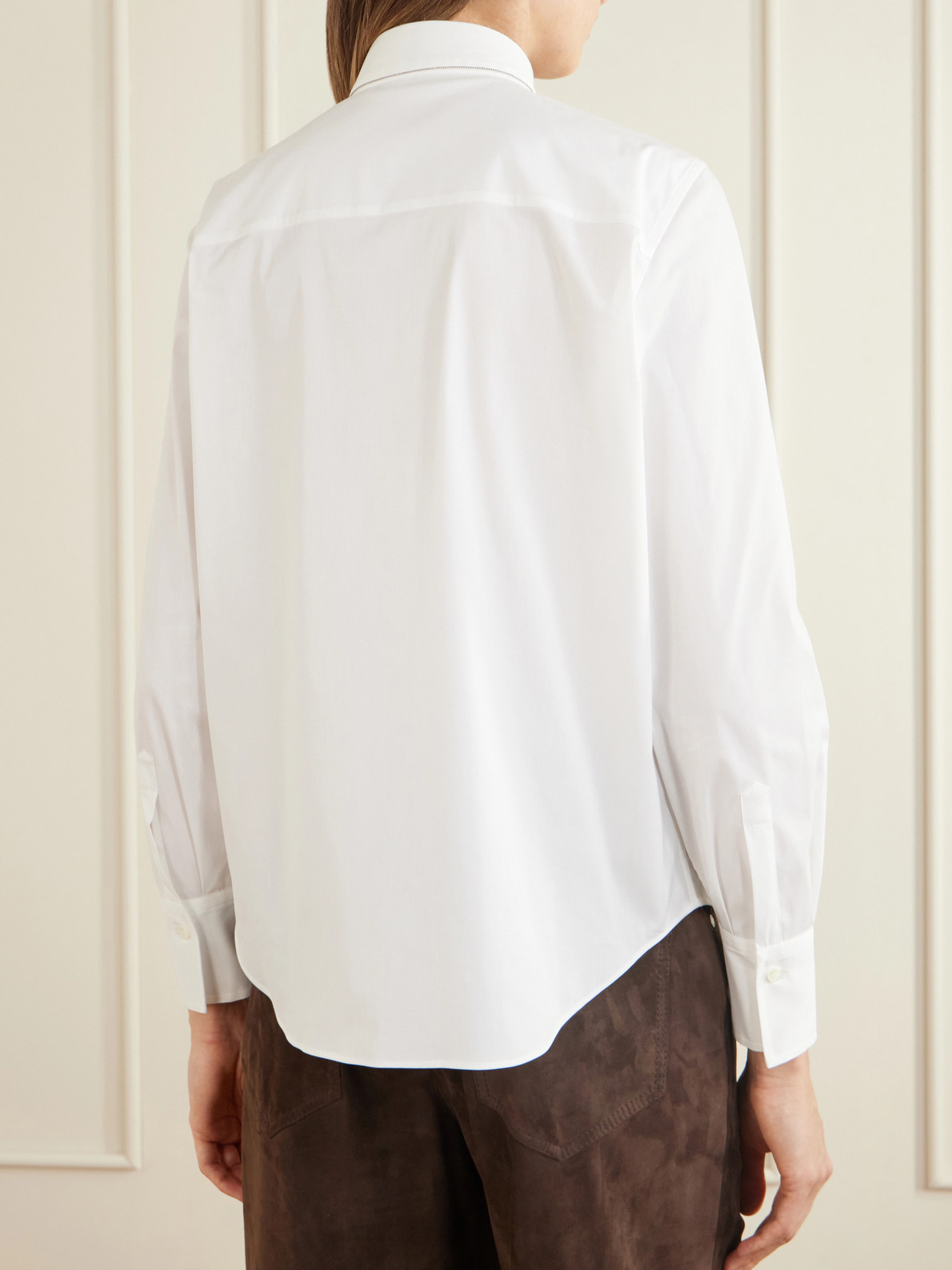 Embellished Cotton-Blend Shirt