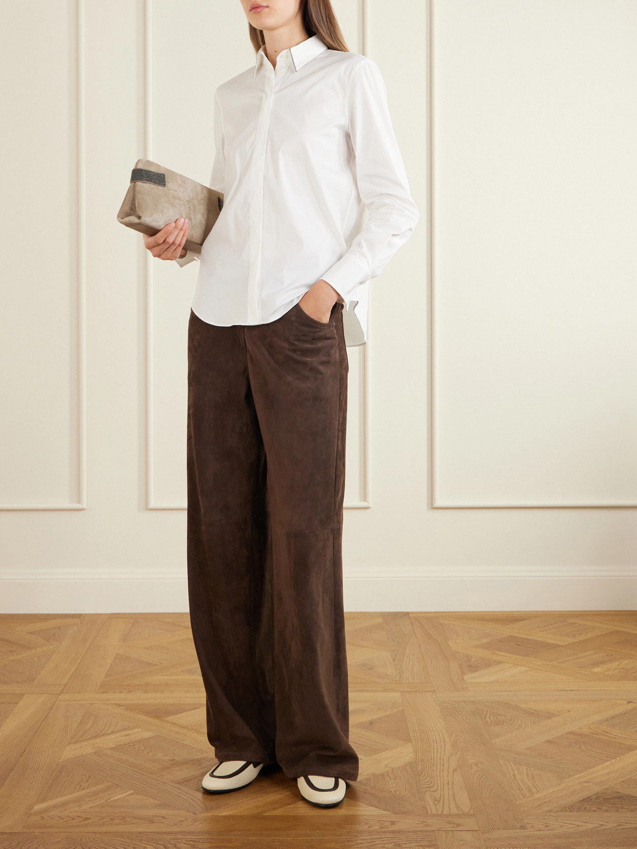 Embellished Cotton-Blend Shirt