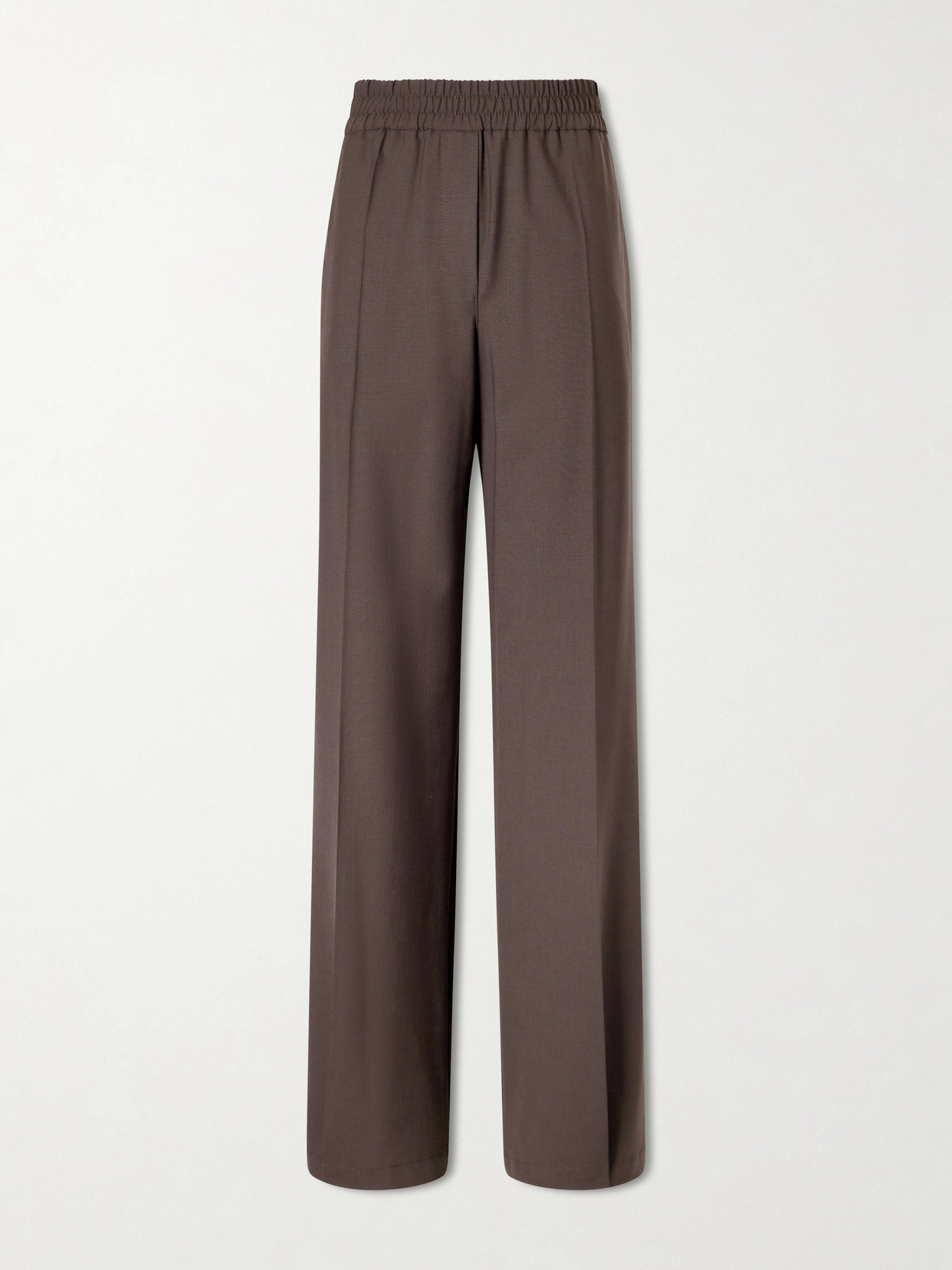 Brunello Cucinelli - Wide-leg Wool-blend Pants - Brown