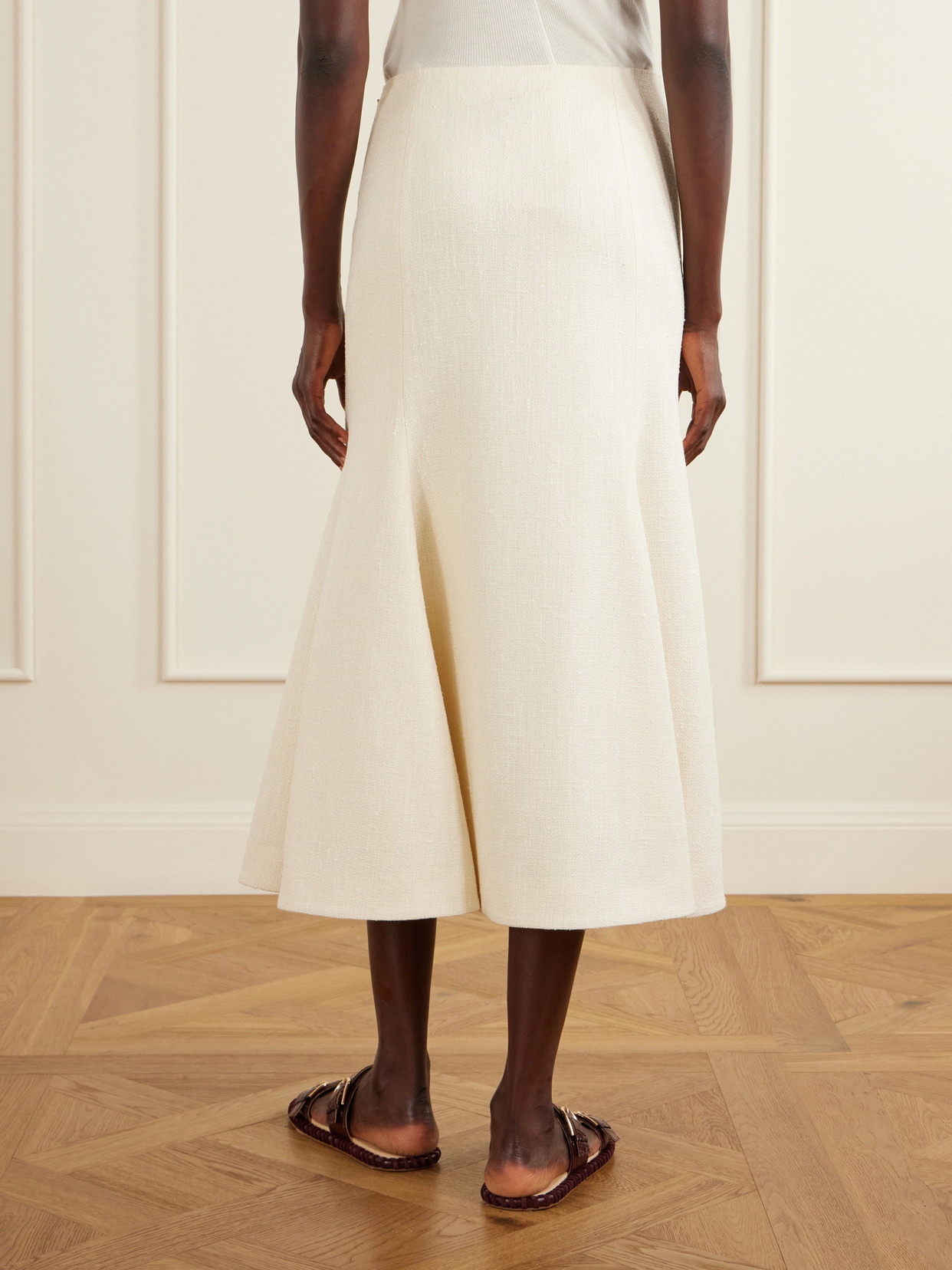 Patterson Frayed Wool And Cashmere-Blend Midi