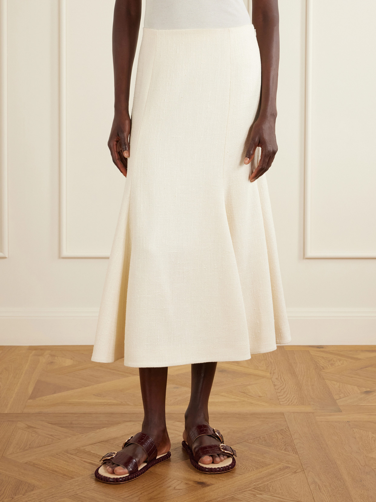 Patterson Frayed Wool And Cashmere-Blend Midi