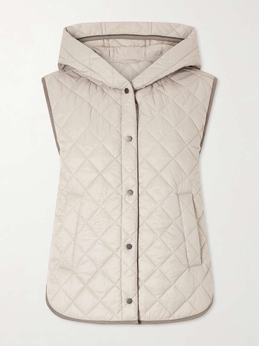 Brunello Cucinelli Hooded Quilted Shell Vest