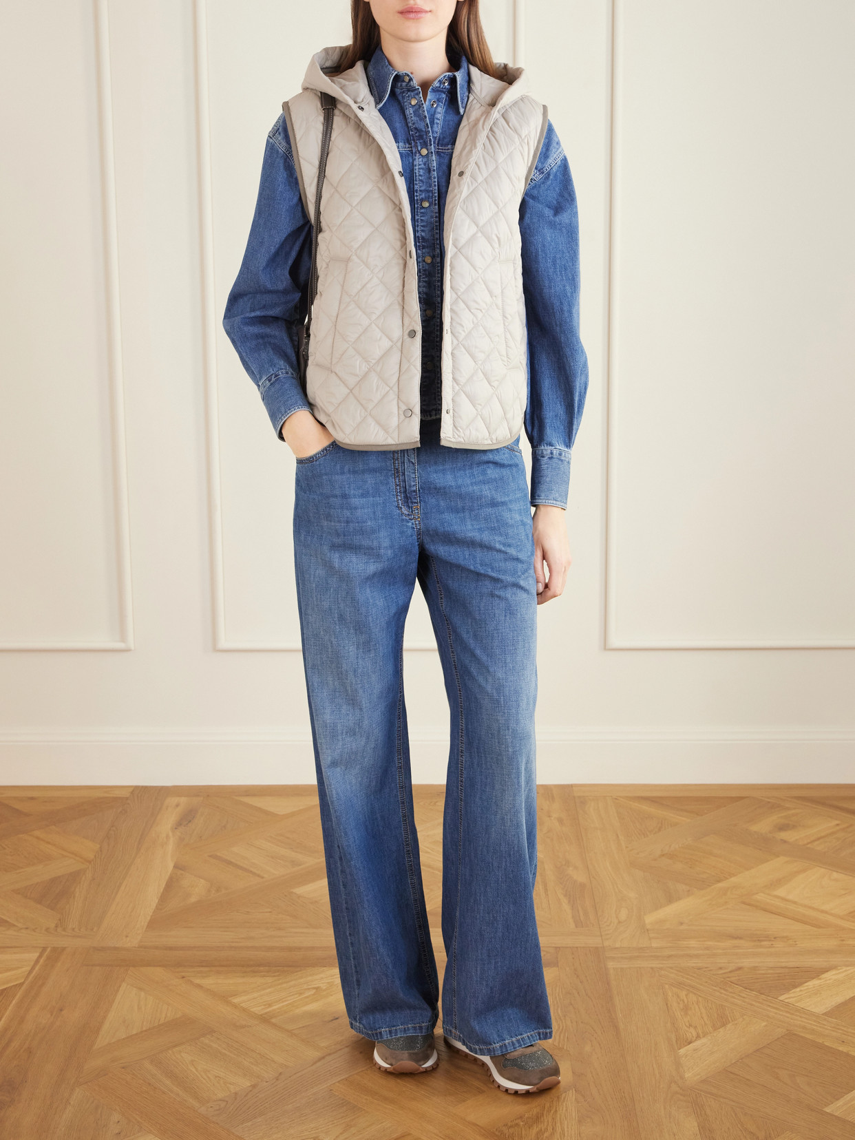 Hooded Quilted Shell Vest