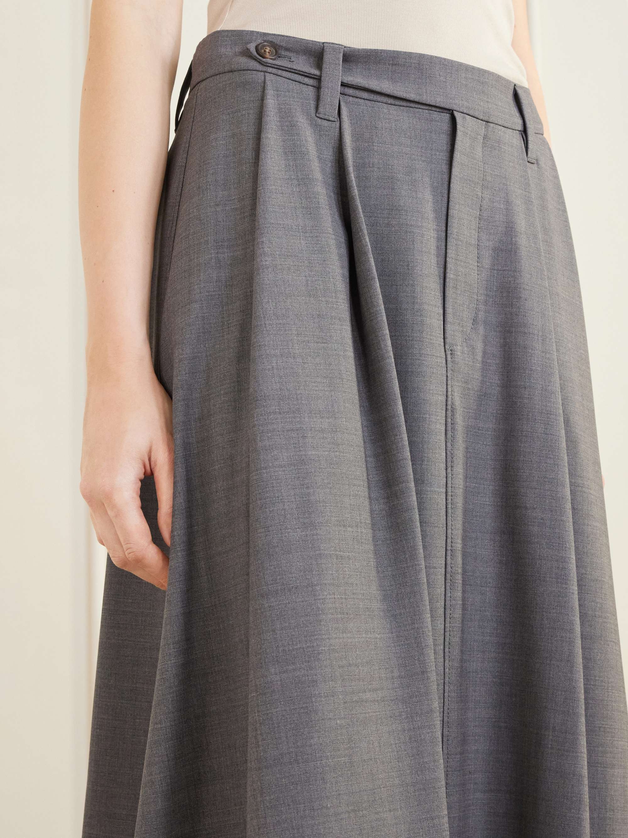 BRUNELLO CUCINELLI Pleated wool-blend midi skirt | NET-A-PORTER