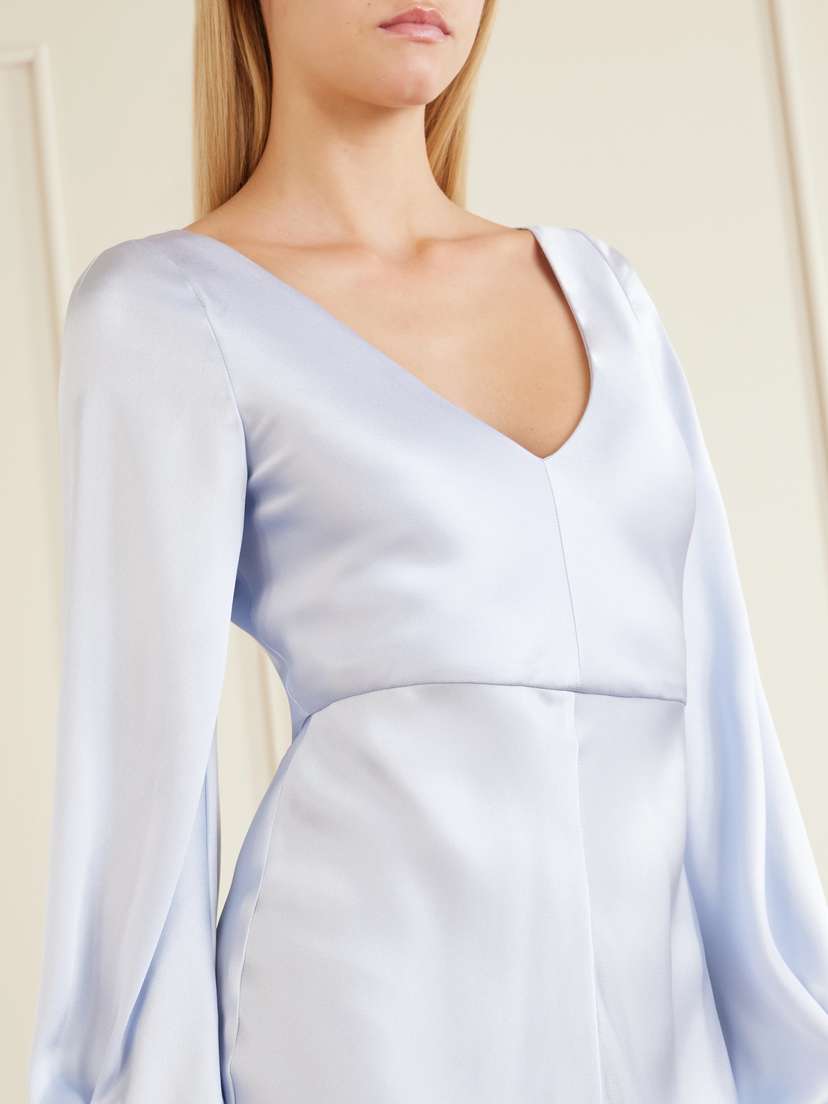 Gabriela Hearst Peyton Knotted Cut-out Satin-silk Maxi Dress | Thumbnail 4 Gabriela Hearst Peyton Knotted Cut-out Satin-silk Maxi Dress | Thumbnail 4