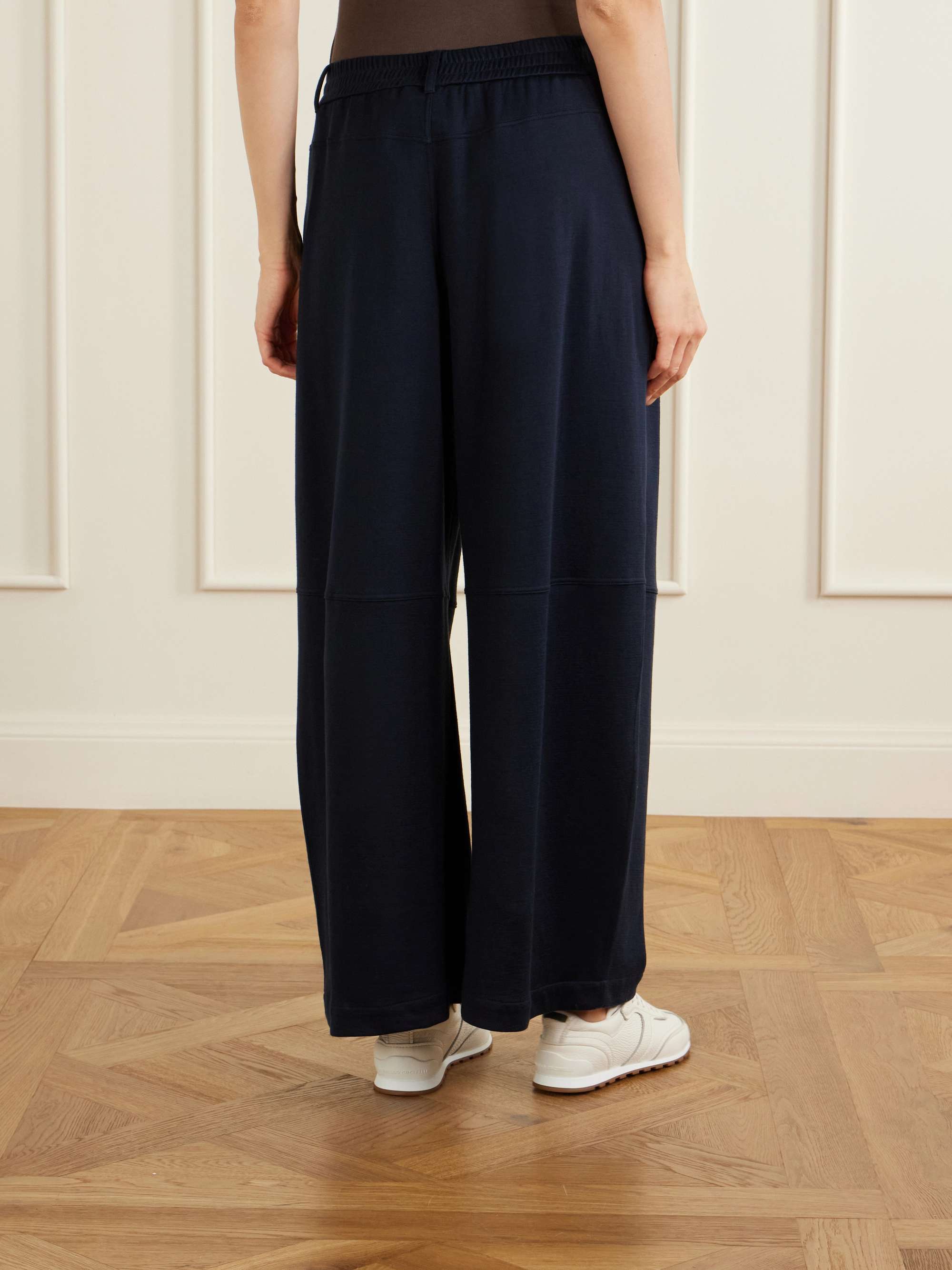 BRUNELLO CUCINELLI　コットンレーヨンパンツ　I38 BRUNELLO CUCINELLI Cotton wide-leg pants | NET-A-PORTER
