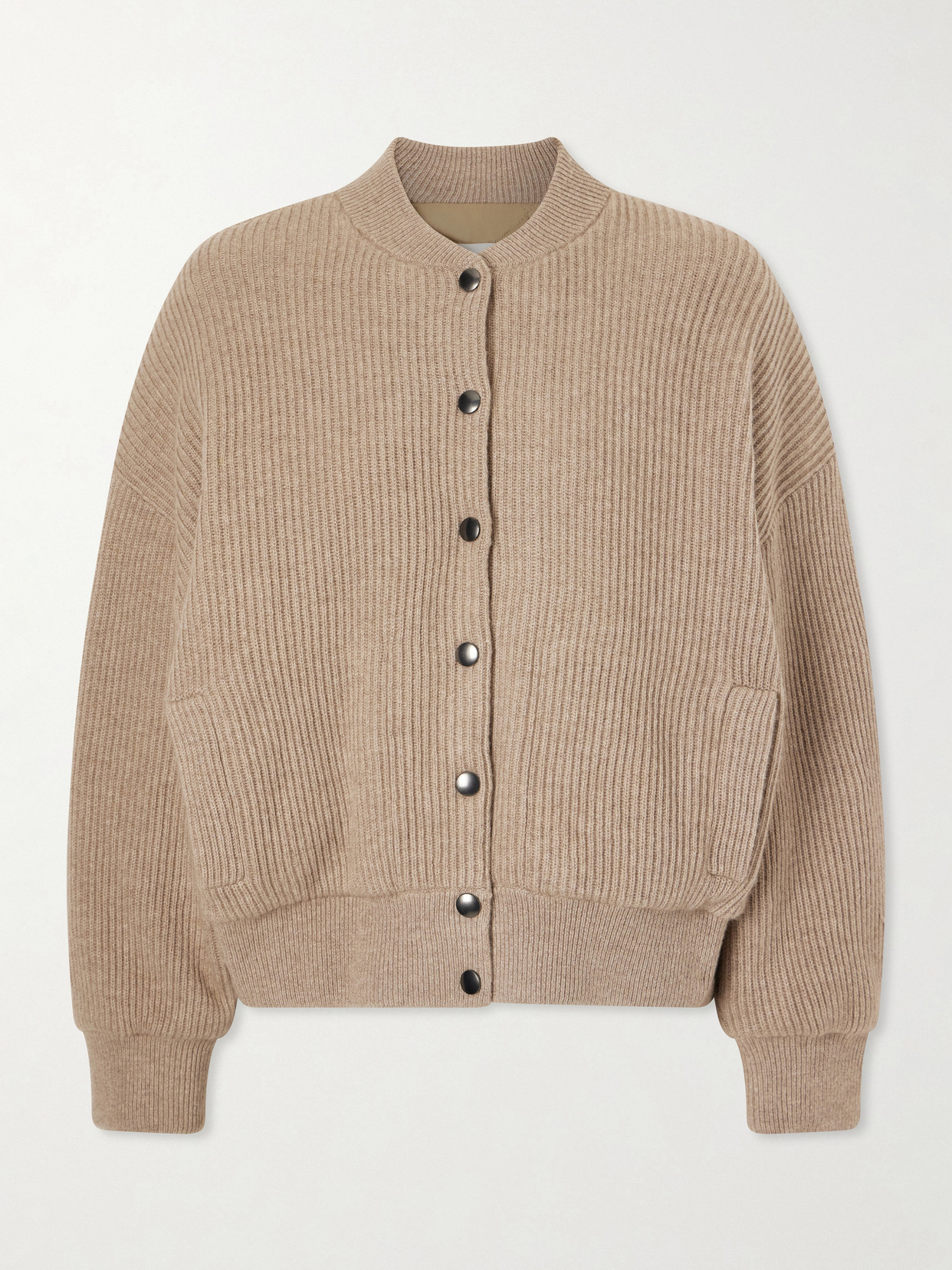 Brunello Cucinelli Cashmere Bomber Jacket In Nude