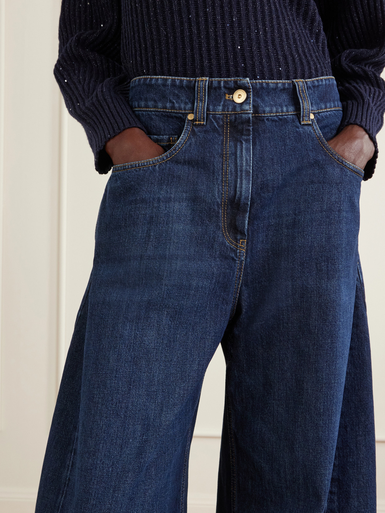 Mid-Rise Wide- Leg