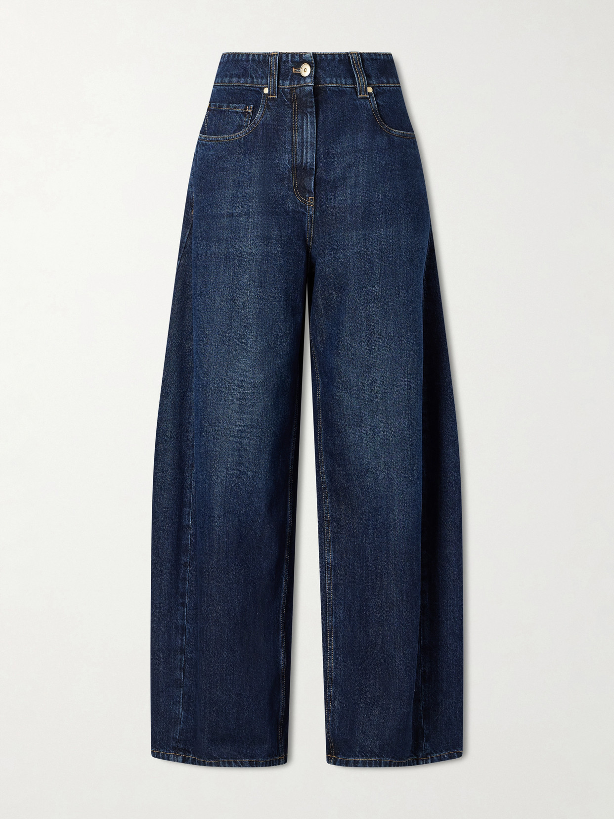Brunello Cucinelli - Mid-rise Wide-leg Jeans - Blue
