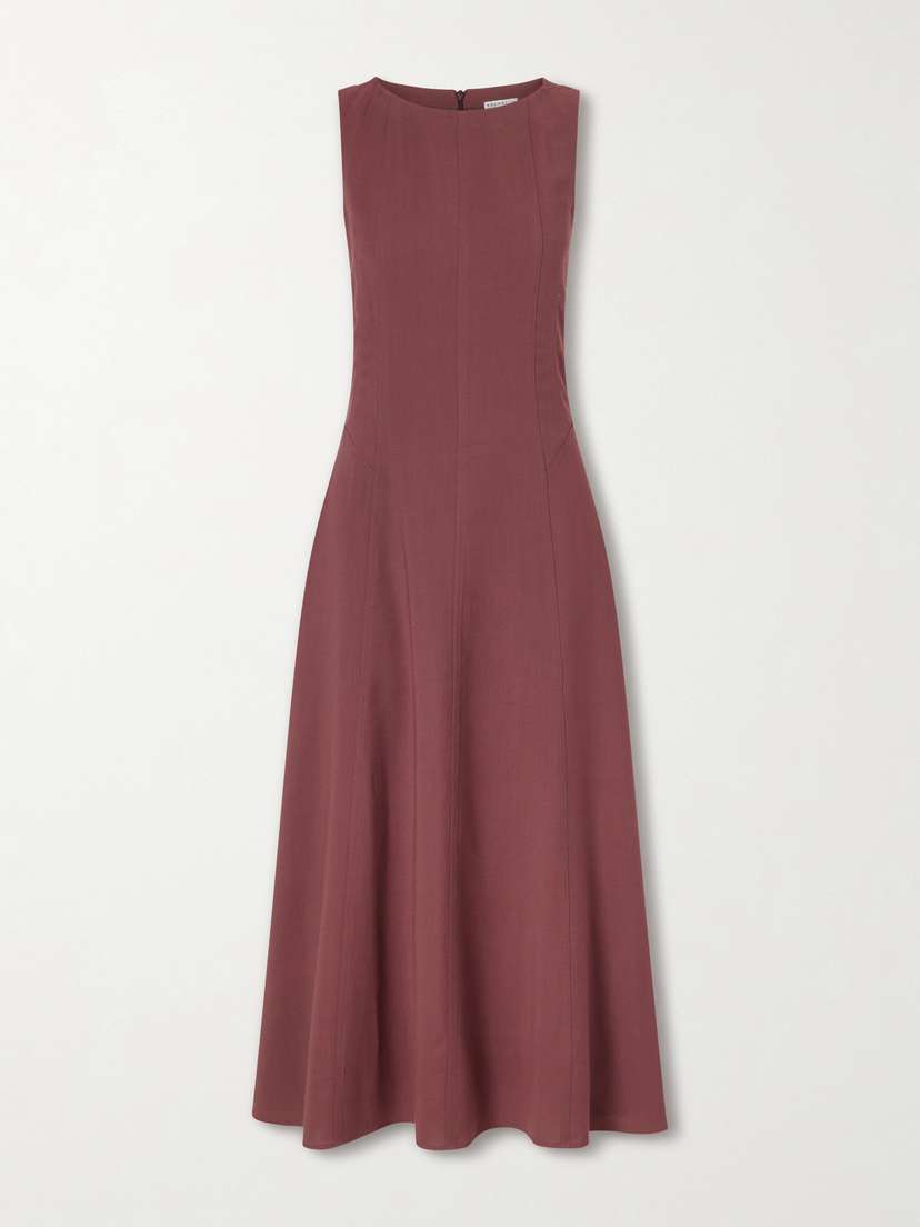 Brunello Cucinelli Paneled Wool-blend Midi Dress | Thumbnail 5