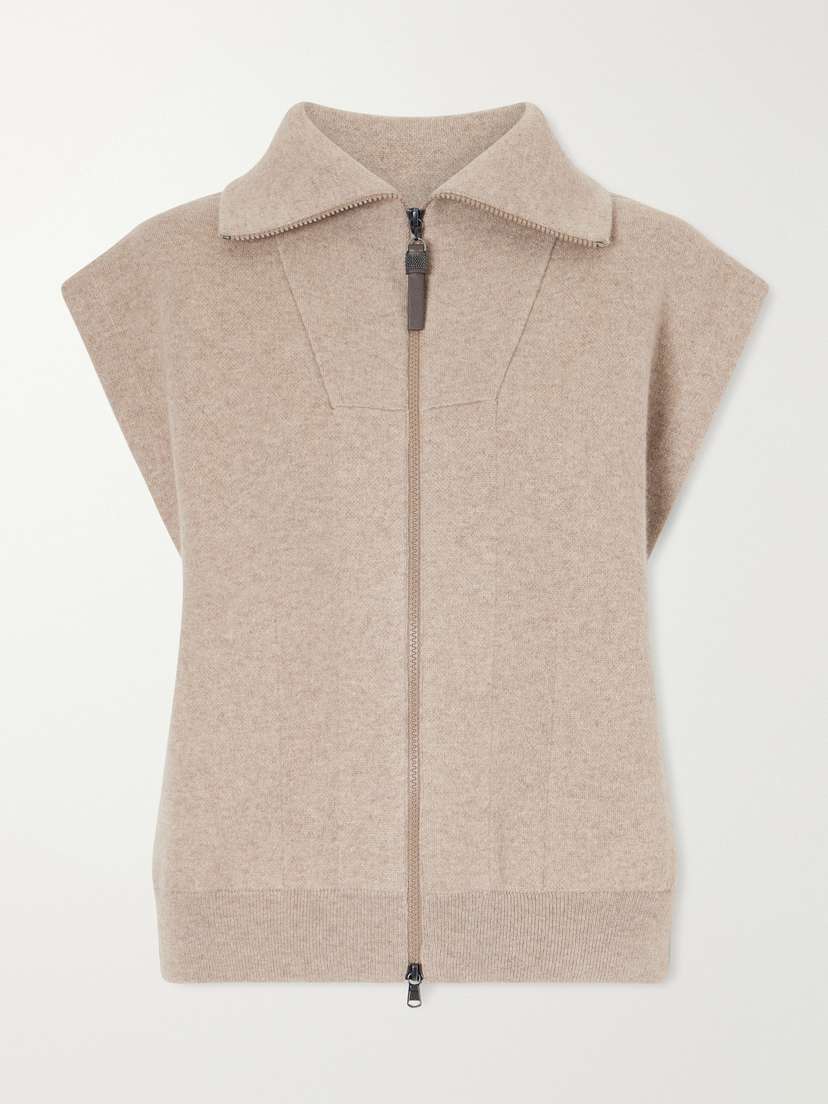 Brunello Cucinelli Cashmere-blend Zip-up Gilet