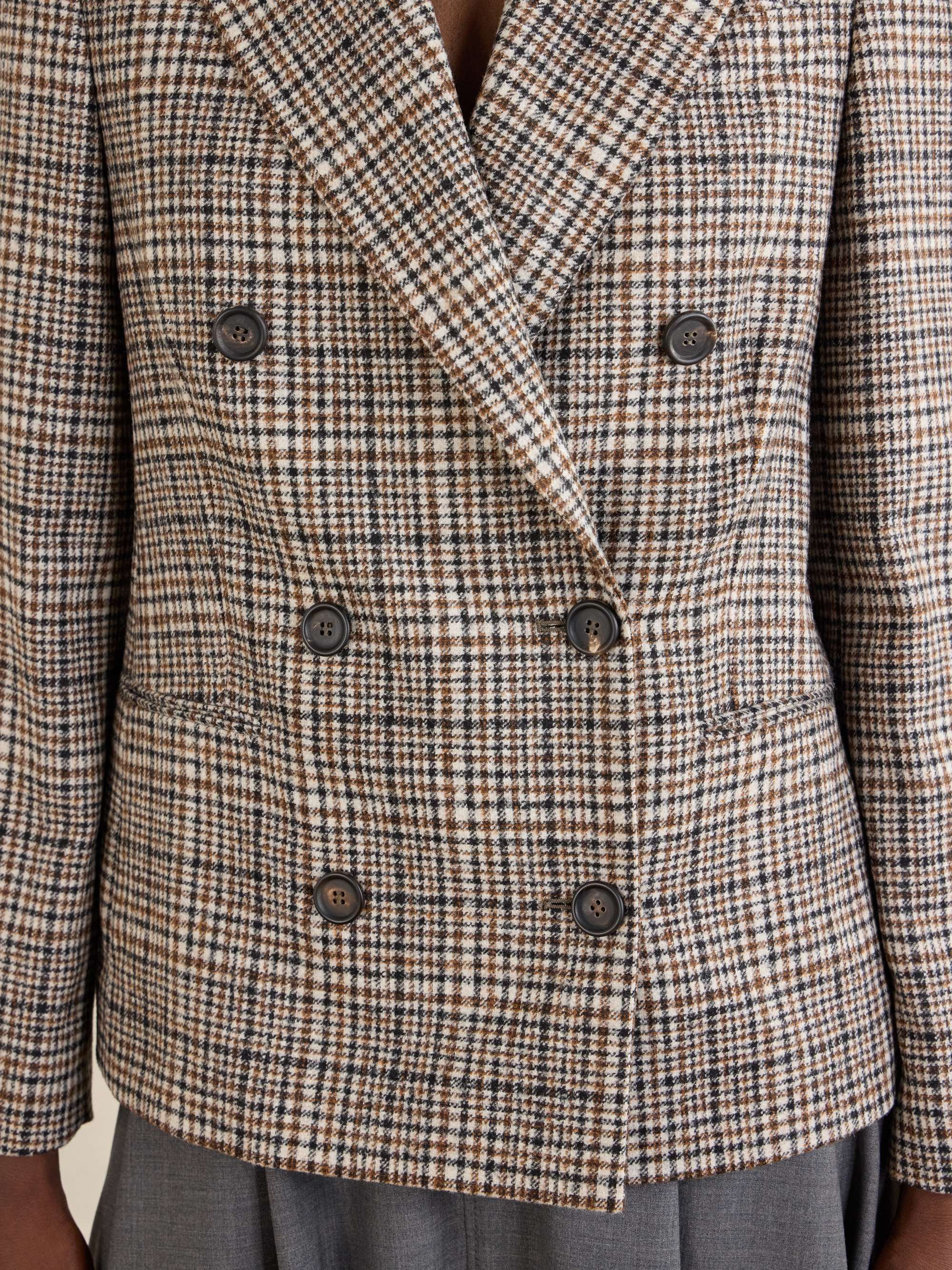 BRUNELLO CUCINELLI Checked wool-blend blazer | NET-A-PORTER