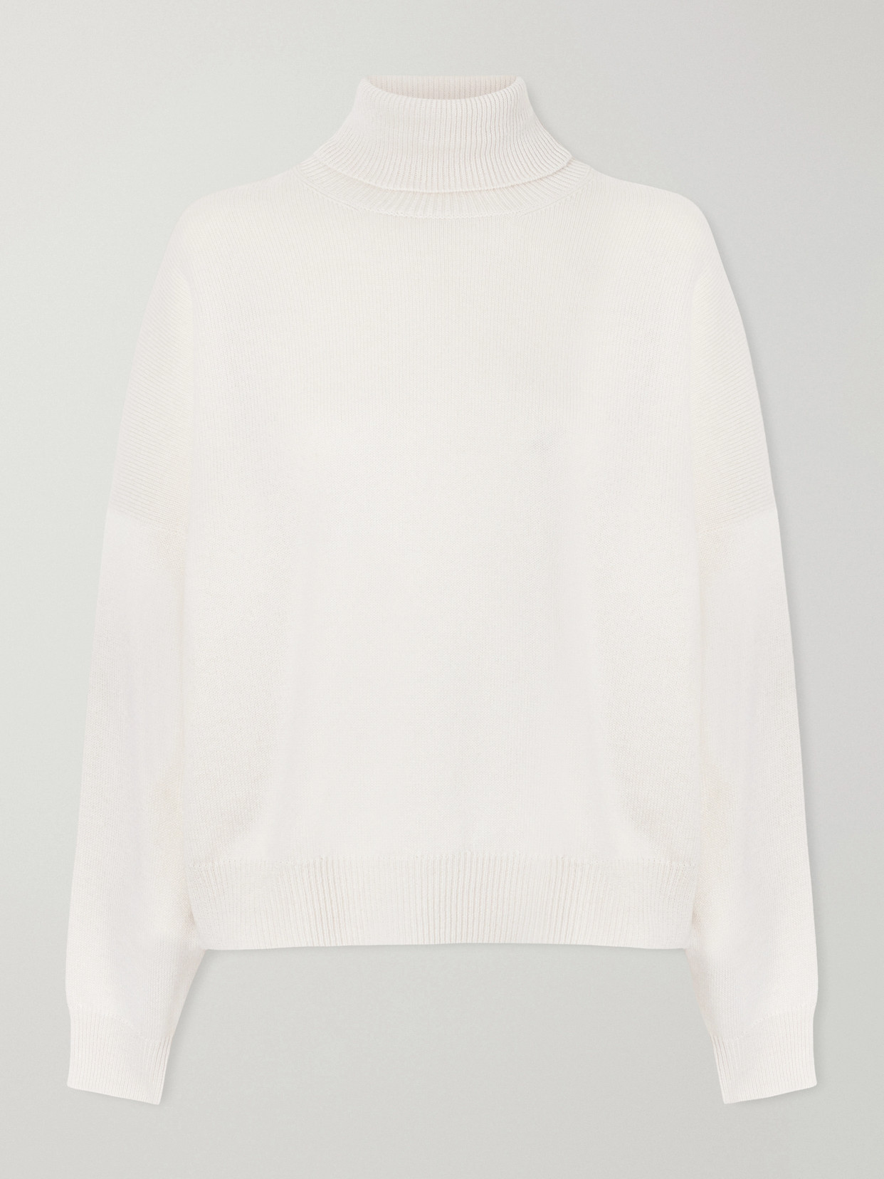 Brunello Cucinelli Cashmere Turtleneck Sweater In White