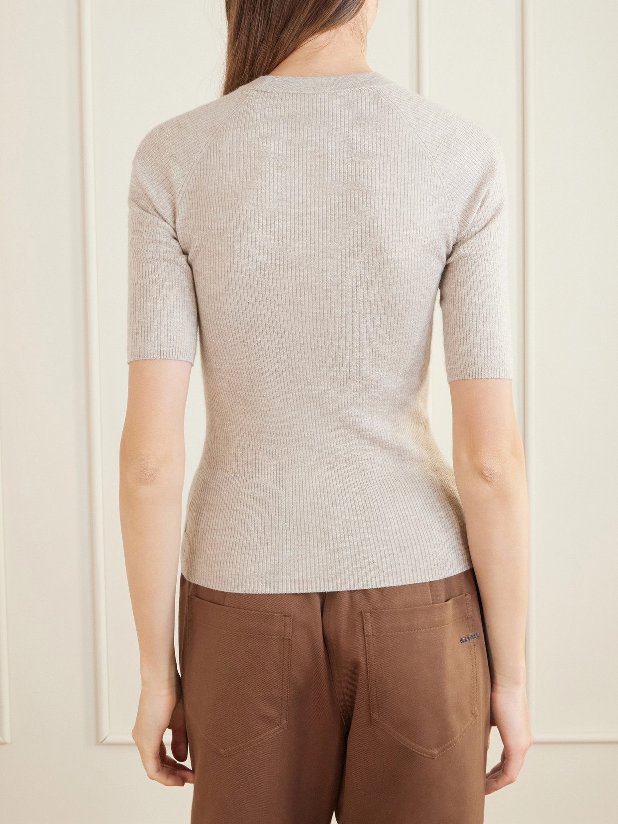 Ribbed-Knit T-Shirt