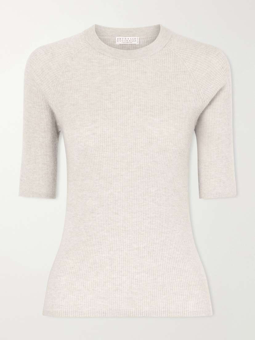 Brunello Cucinelli Ribbed-knit T-shirt