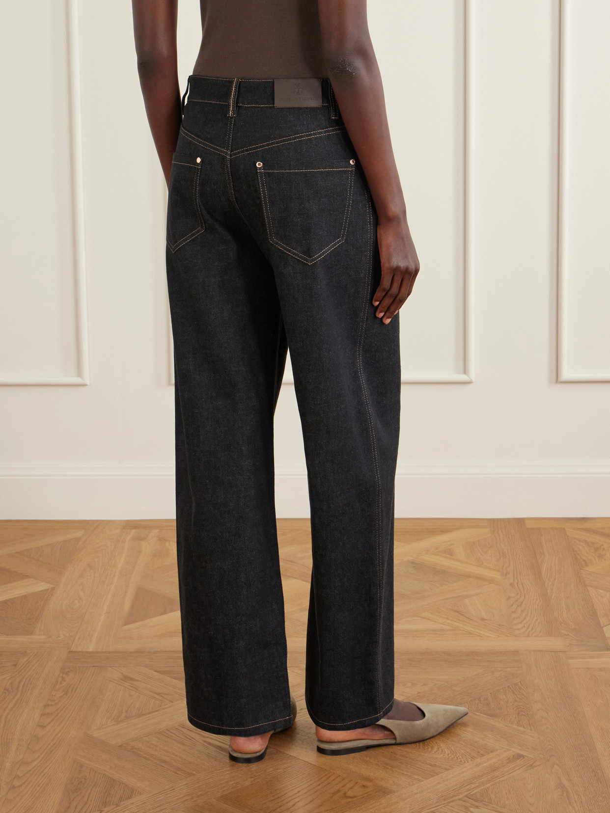 Mid-Rise Straight-Leg Jeans