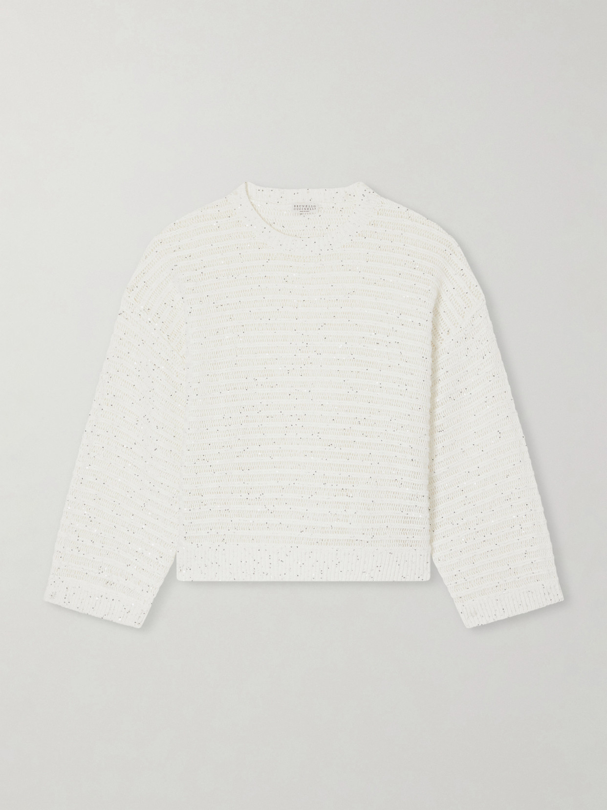 Open Linen-Blend Sweater