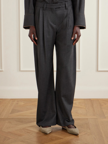 Brunello Cucinelli Wool wide-leg pants
