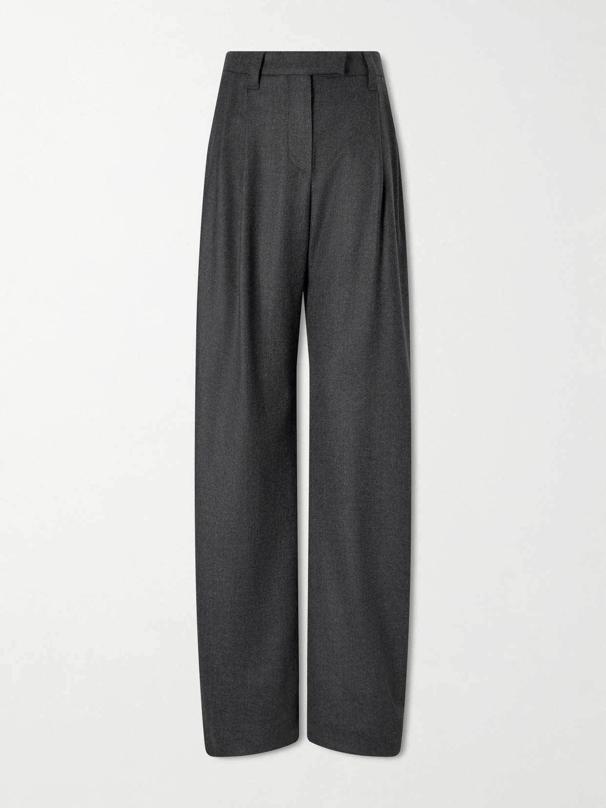 Brunello Cucinelli - Wool Wide-leg Pants - Gray