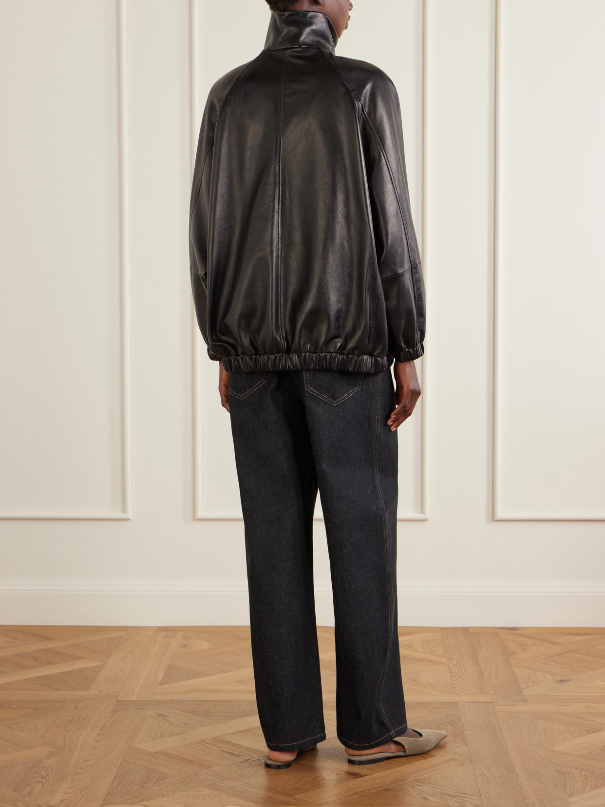 Leather Bomber Jacket