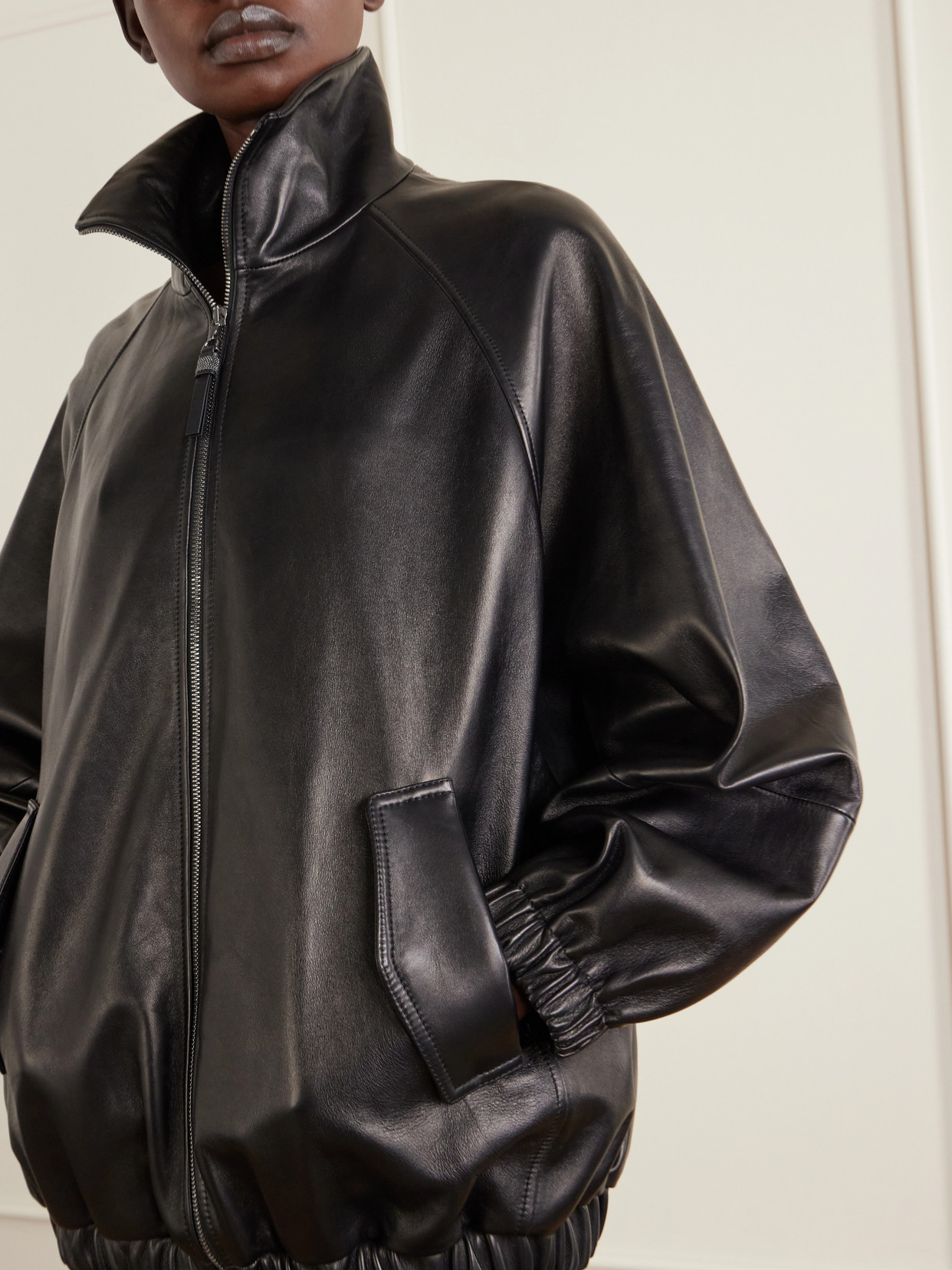 Leather Bomber Jacket