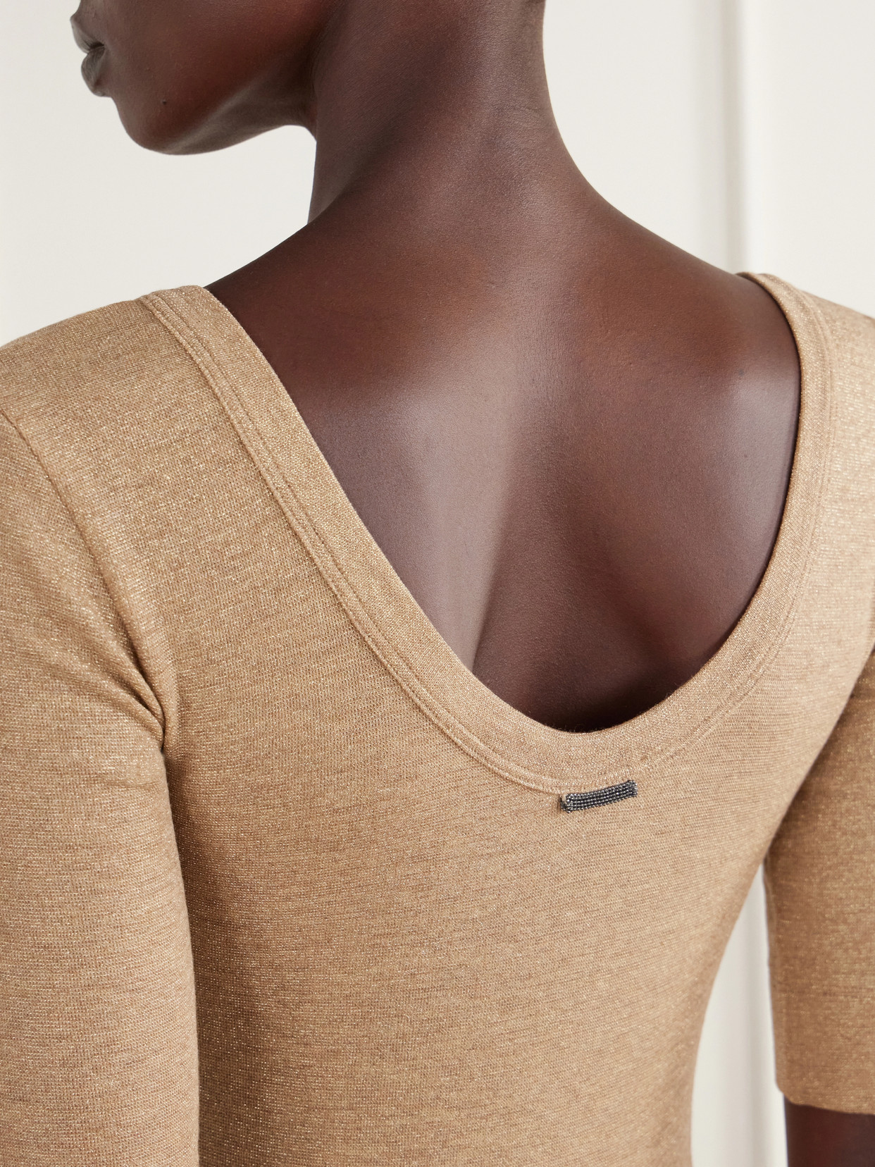 Metallic Wool-Blend T-Shirt
