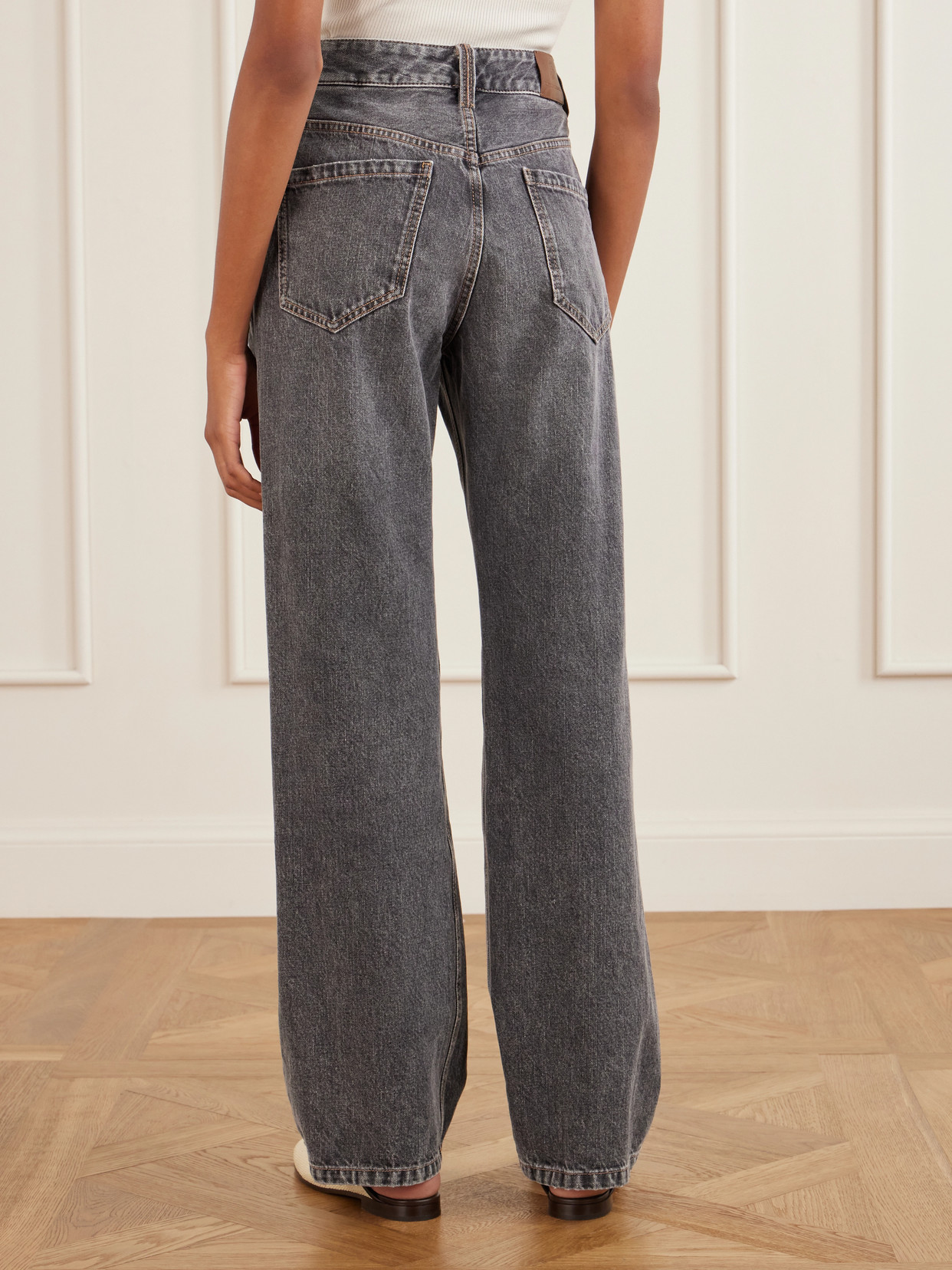Cotton Mid-Rise Wide- Leg