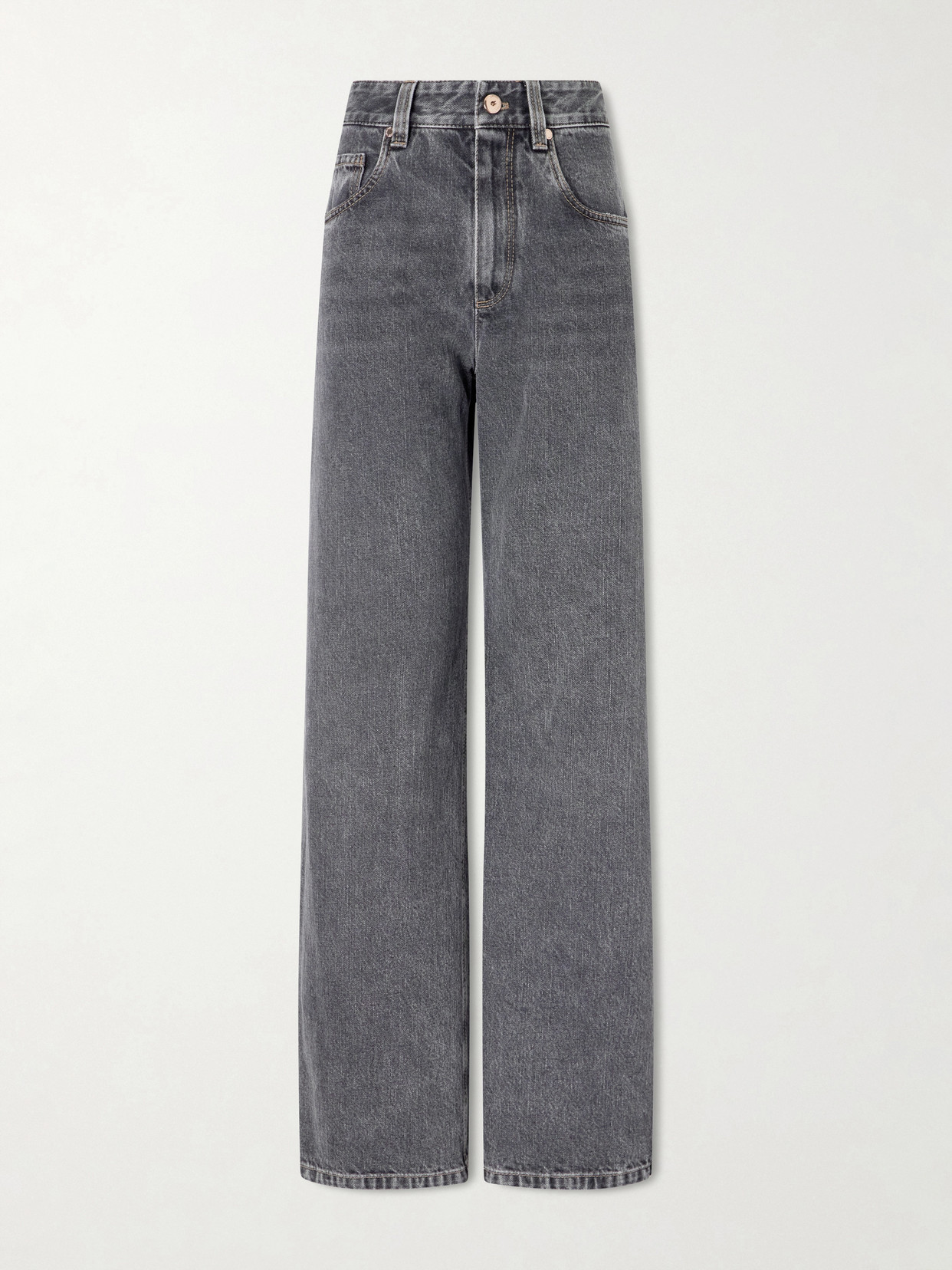 Cotton Mid-Rise Wide- Leg