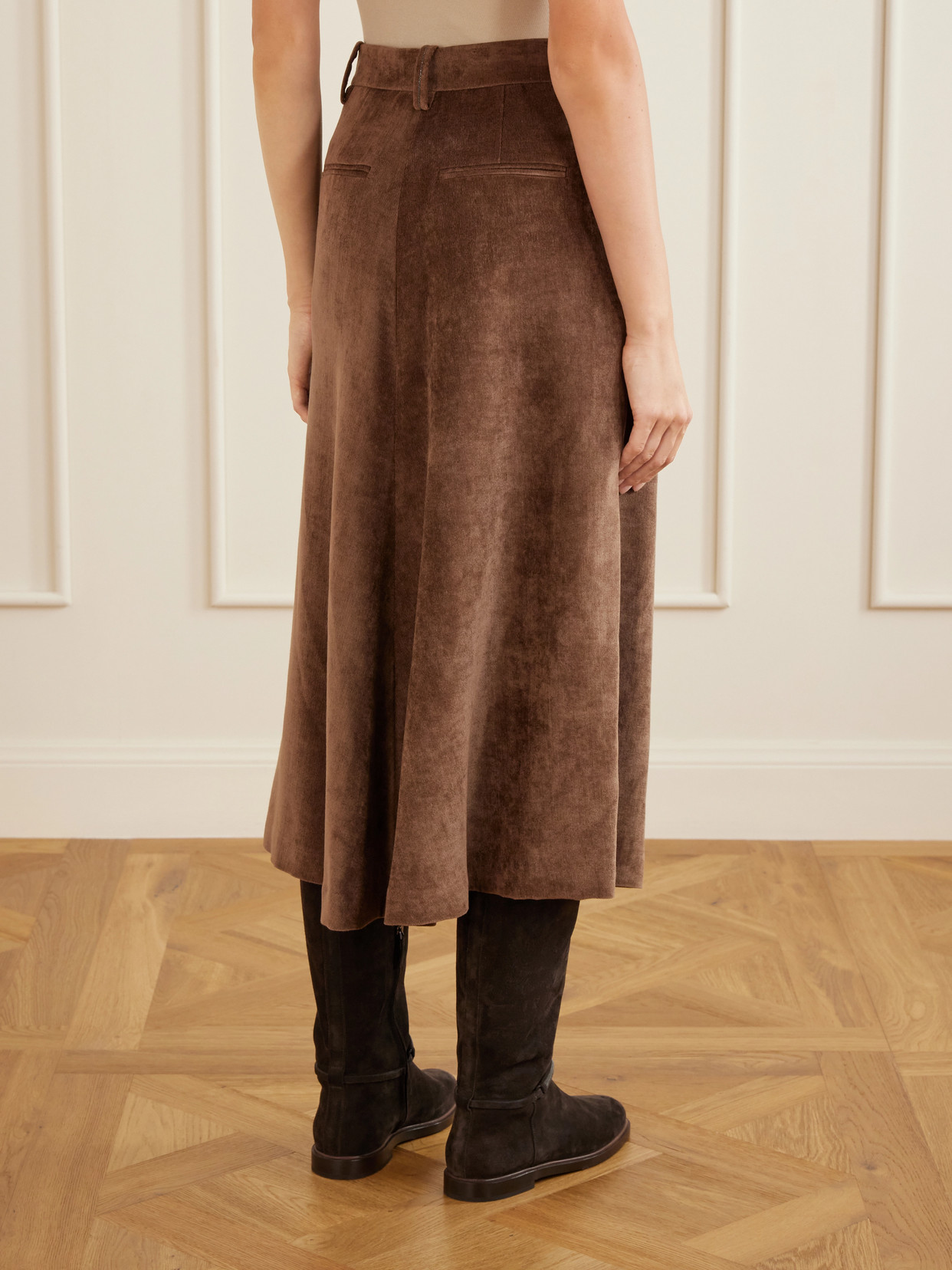 Embellished Corduroy Midi