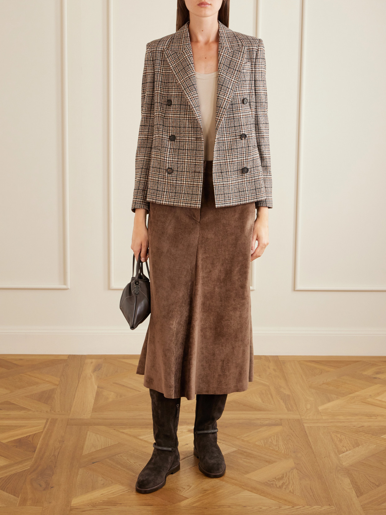 Embellished Corduroy Midi