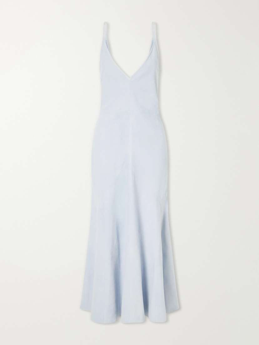 Gabriela Hearst Brigita Lamb Suede Midi Dress | Thumbnail 5 Gabriela Hearst Brigita Lamb Suede Midi Dress | Thumbnail 5