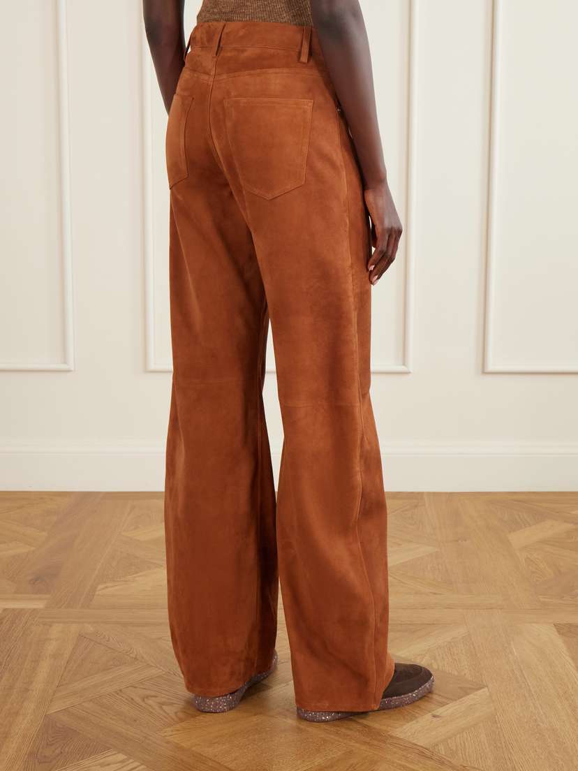 Gabriela Hearst Amoret Suede Wide-leg Pants | Thumbnail 4 Gabriela Hearst Amoret Suede Wide-leg Pants | Thumbnail 4