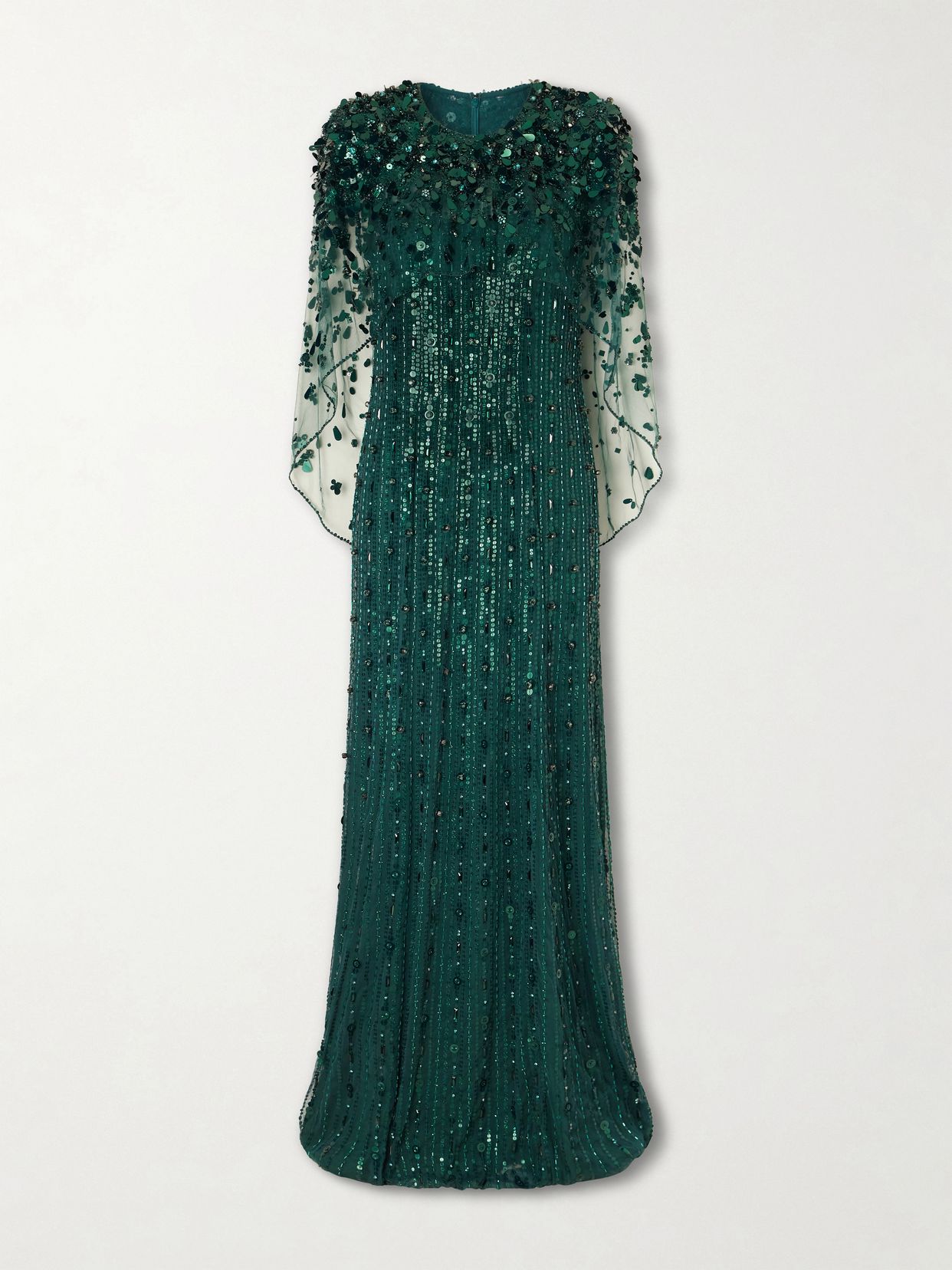 Nettie embellished sequined tulle gown