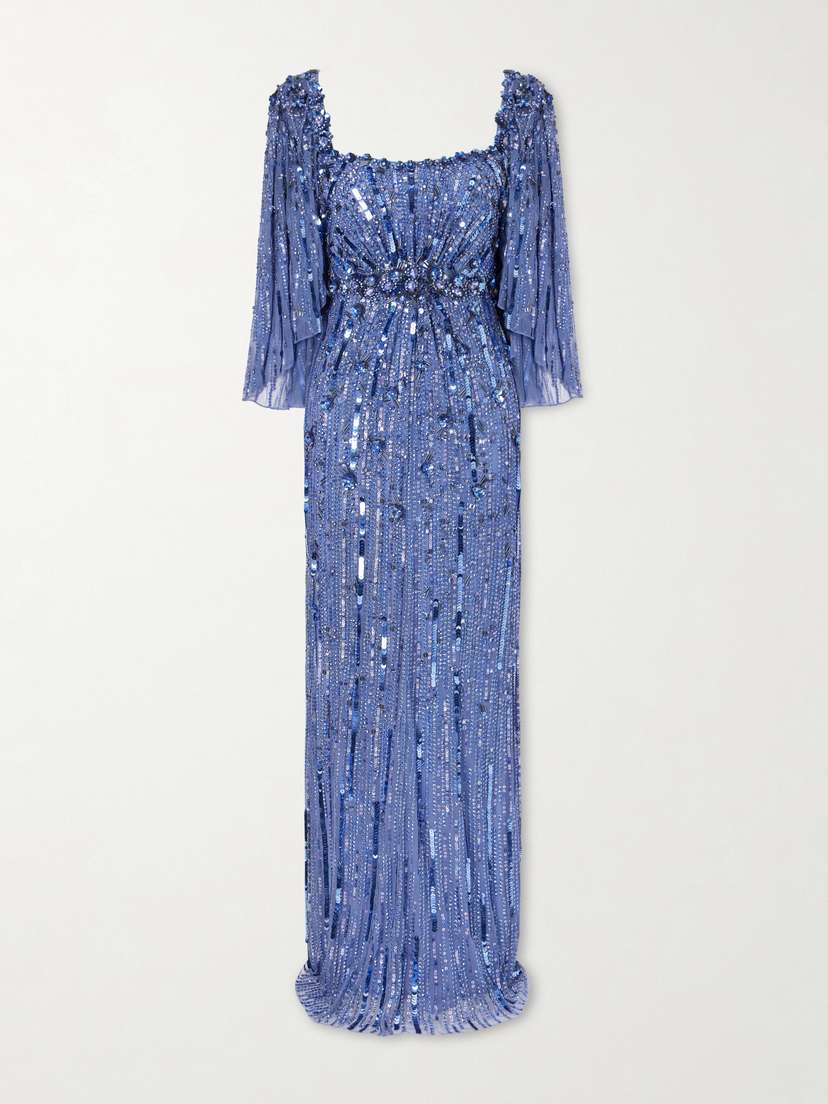 Jenny Packham Sequin-embellished Tulle Gown