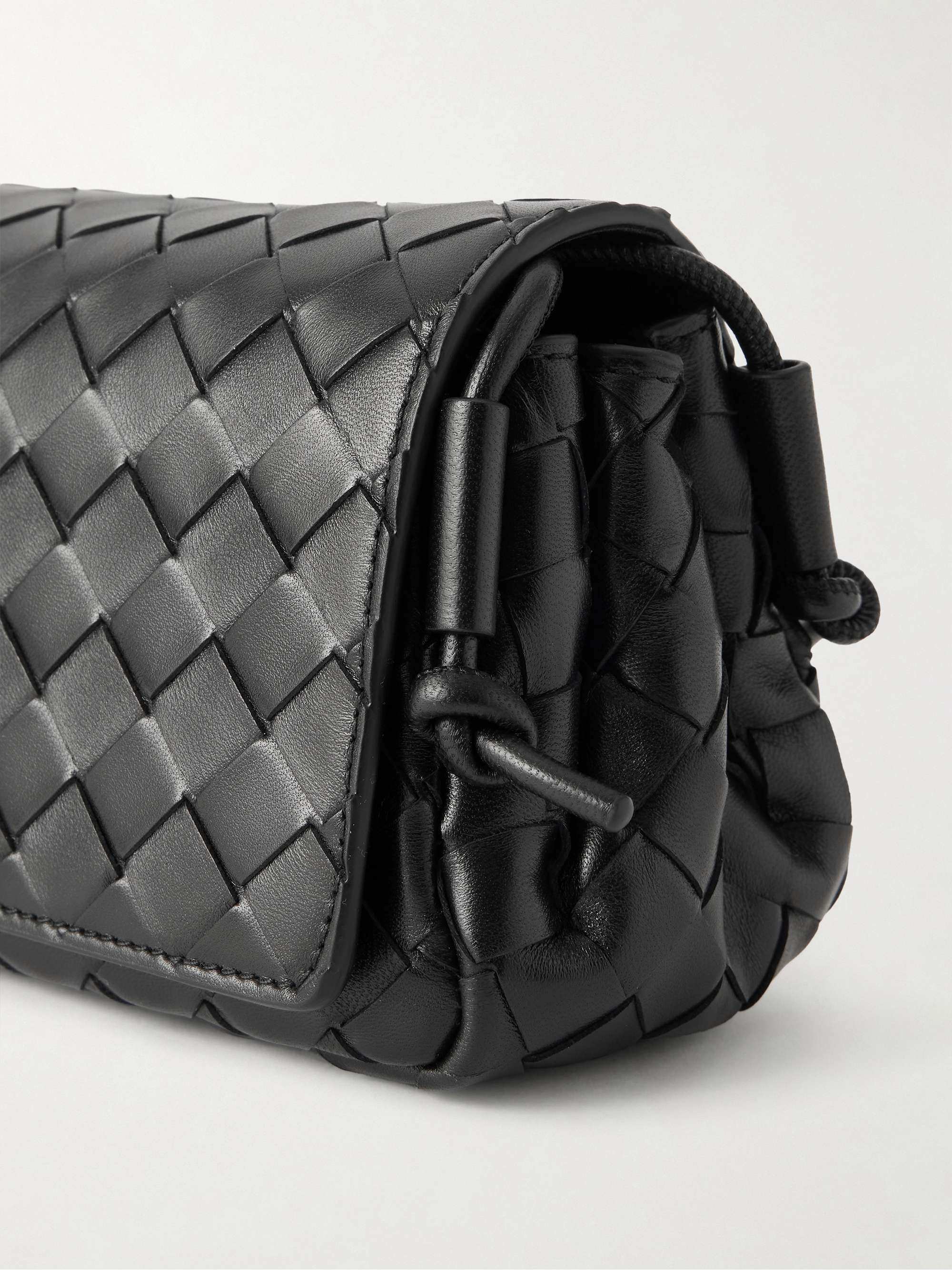 BOTTEGA VENETA Notturno Intrecciato leather shoulder bag | NET-A
