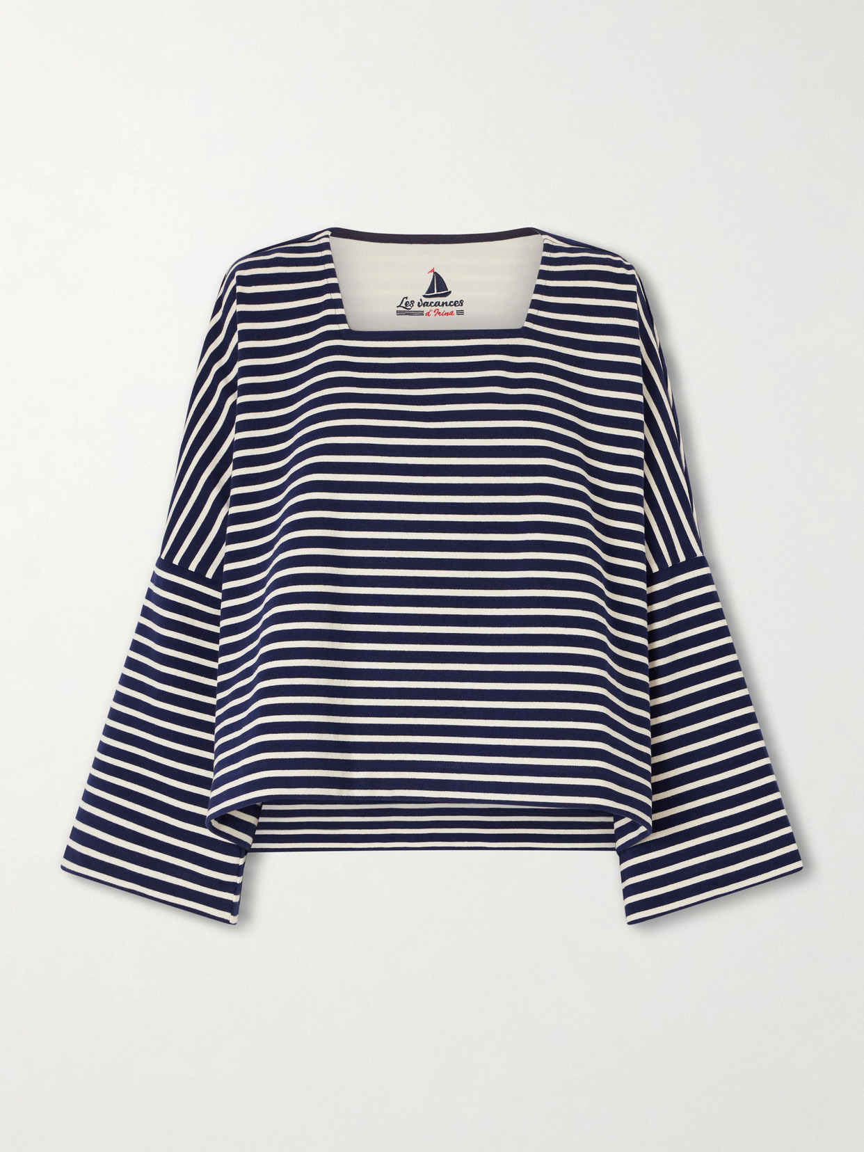 Les Vacances D'irina Mariniere Striped Cotton-jersey Shirt In Multi