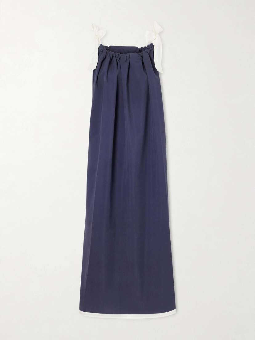 Les Vacances D’Irina Two-tone Cotton-poplin Maxi Dress | Thumbnail 5 Les Vacances D’Irina Two-tone Cotton-poplin Maxi Dress | Thumbnail 5
