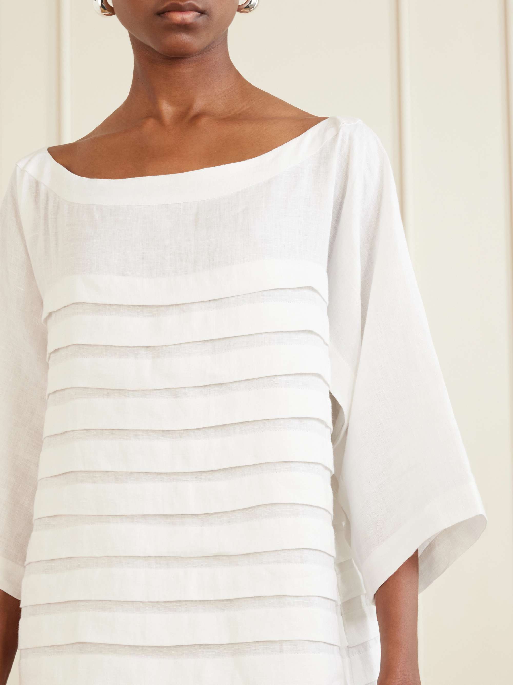 LES VACANCES D'IRINA Cleo tiered linen maxi dress | NET-A-PORTER