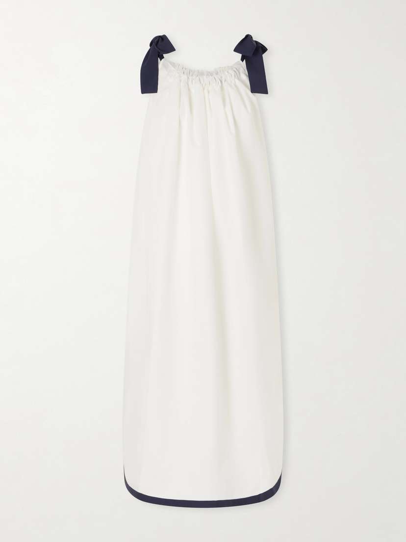 Les Vacances D’Irina Two-tone Cotton-poplin Maxi Dress | Thumbnail 5 Les Vacances D’Irina Two-tone Cotton-poplin Maxi Dress | Thumbnail 5