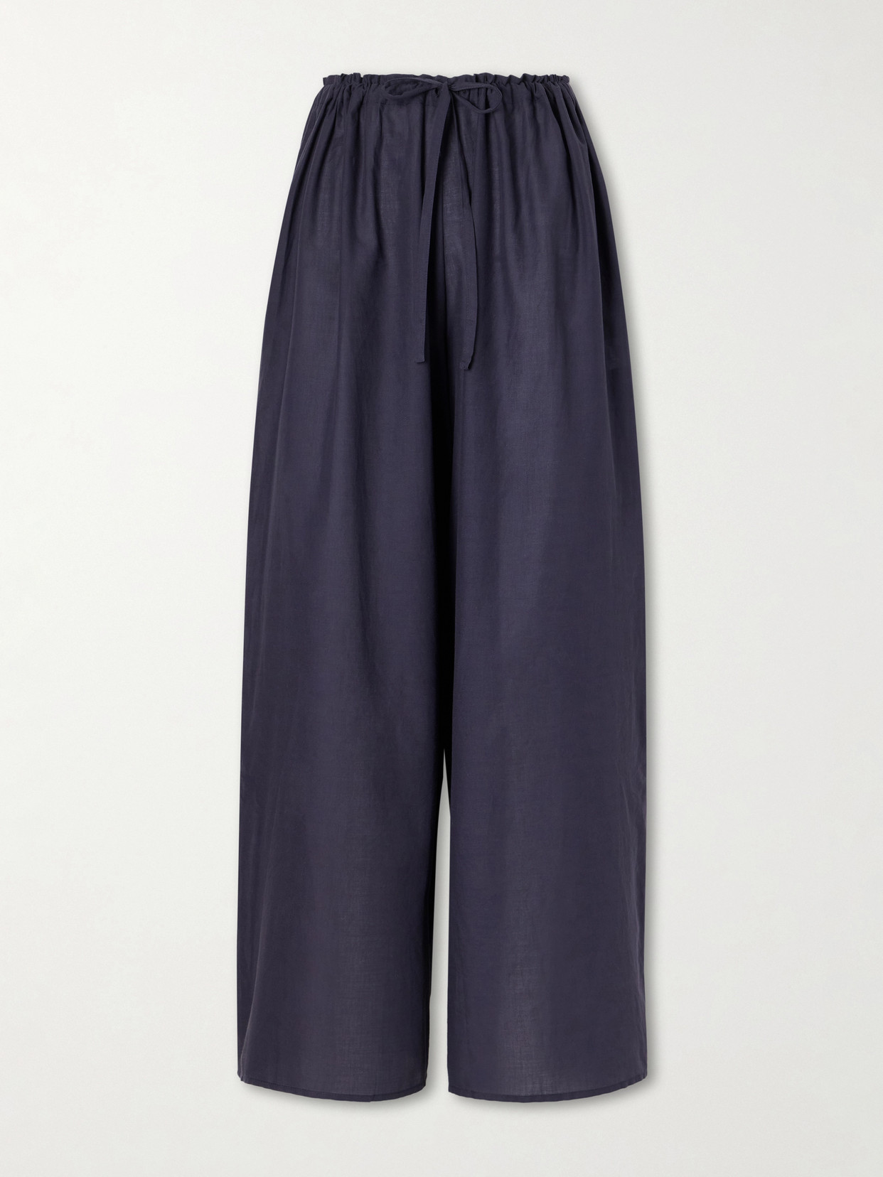Les Vacances D'irina The Pantaloons Cotton-poplin Wide-leg Pants In Blue