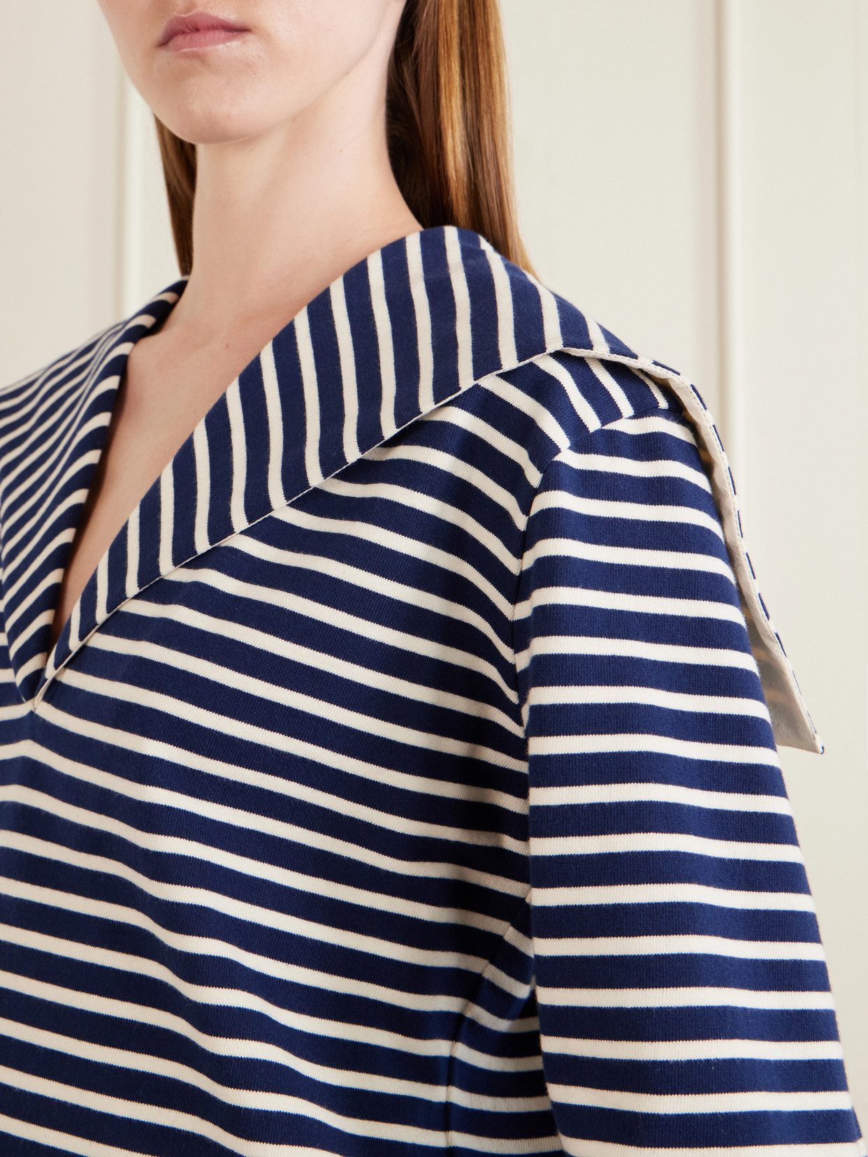 Seaman Striped Cotton-Jersey Blouse
