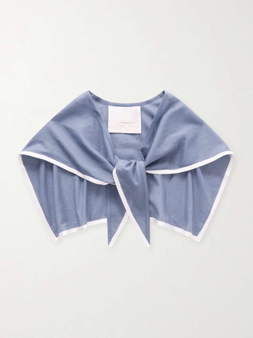 Les Vacances D’Irina Sailor Cotton-voile Triangle Scarf | Thumbnail 5 Les Vacances D’Irina Sailor Cotton-voile Triangle Scarf | Thumbnail 5