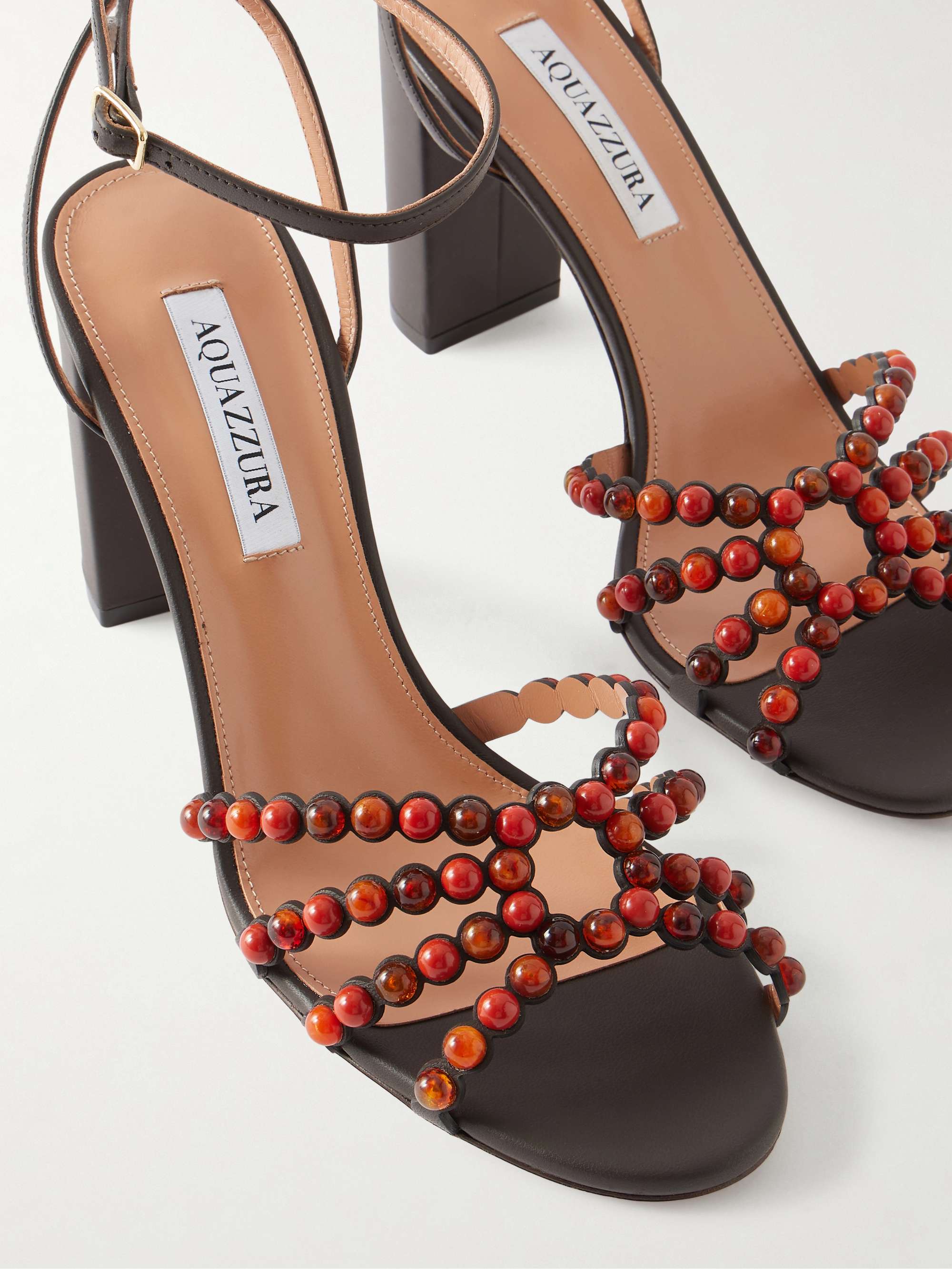 アプロディアナ AQUAZZURA Gemma 85 embellished leather sandals | NET-A-PORTER