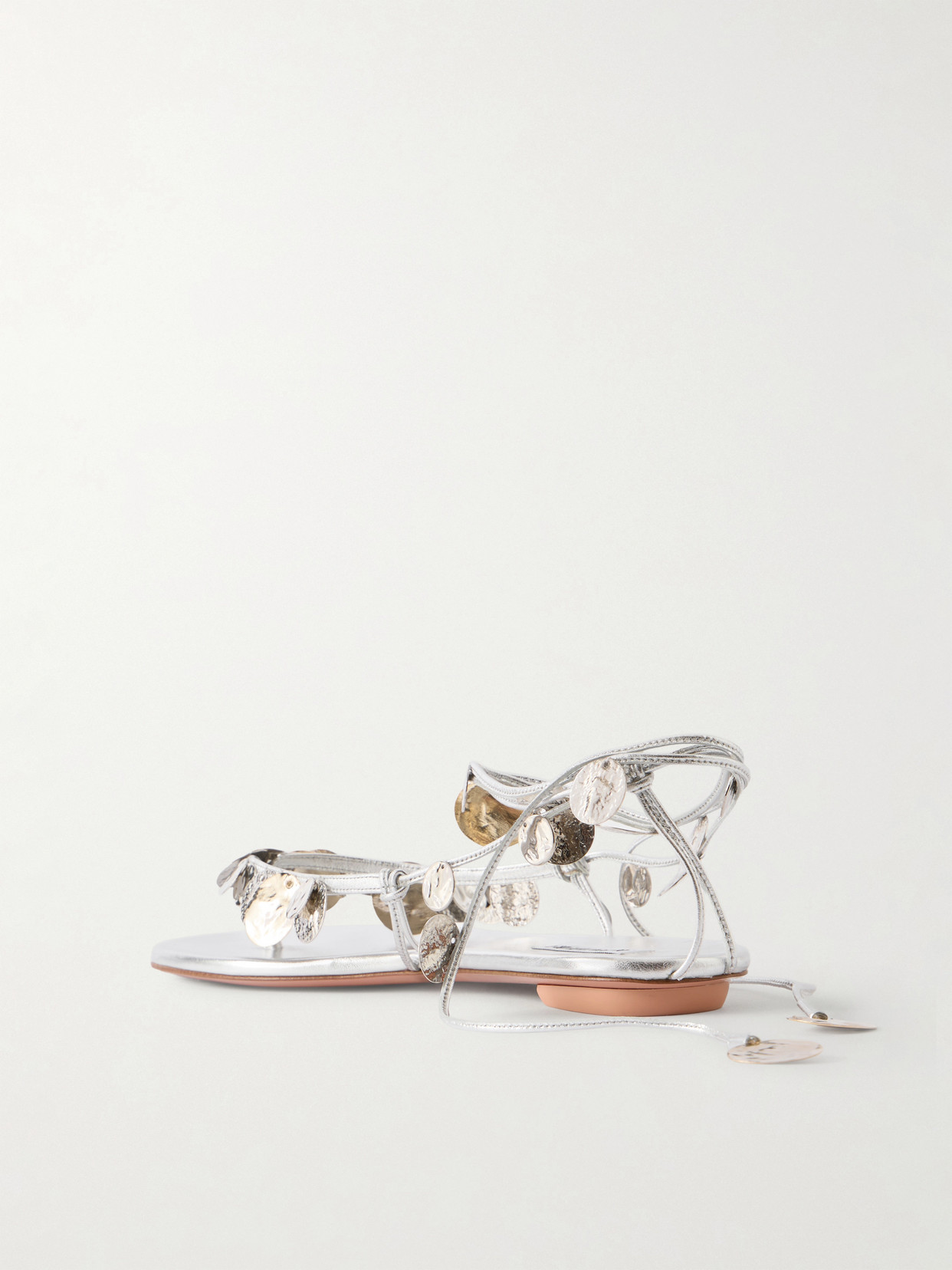 Florin Embellished Leather Thong Sandals