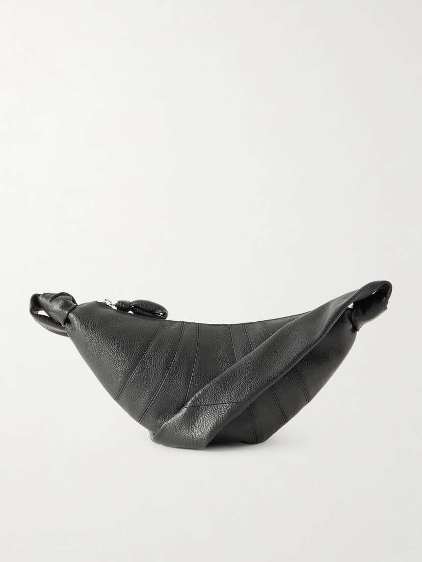 Lemaire Croissant Small Paneled Textured-leather Shoulder Bag